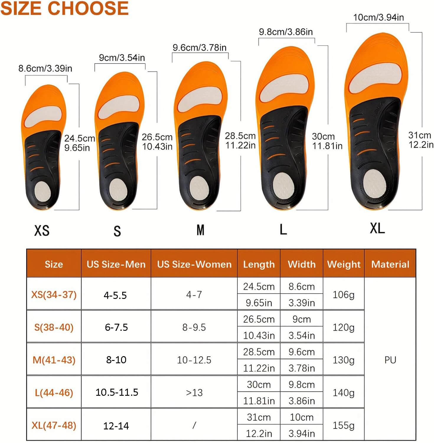 Maven Arch Support Orthopedic Work Insoles