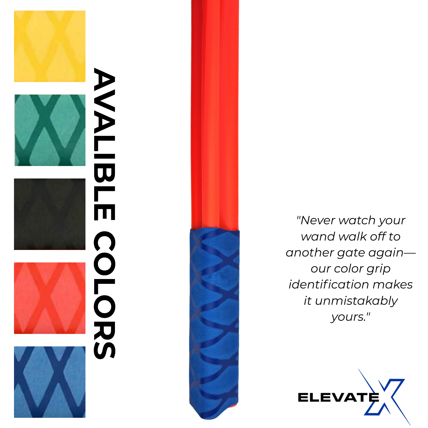 Custom Color Grip - 14″ Triangular Traffic Day Wand – Bright Orange