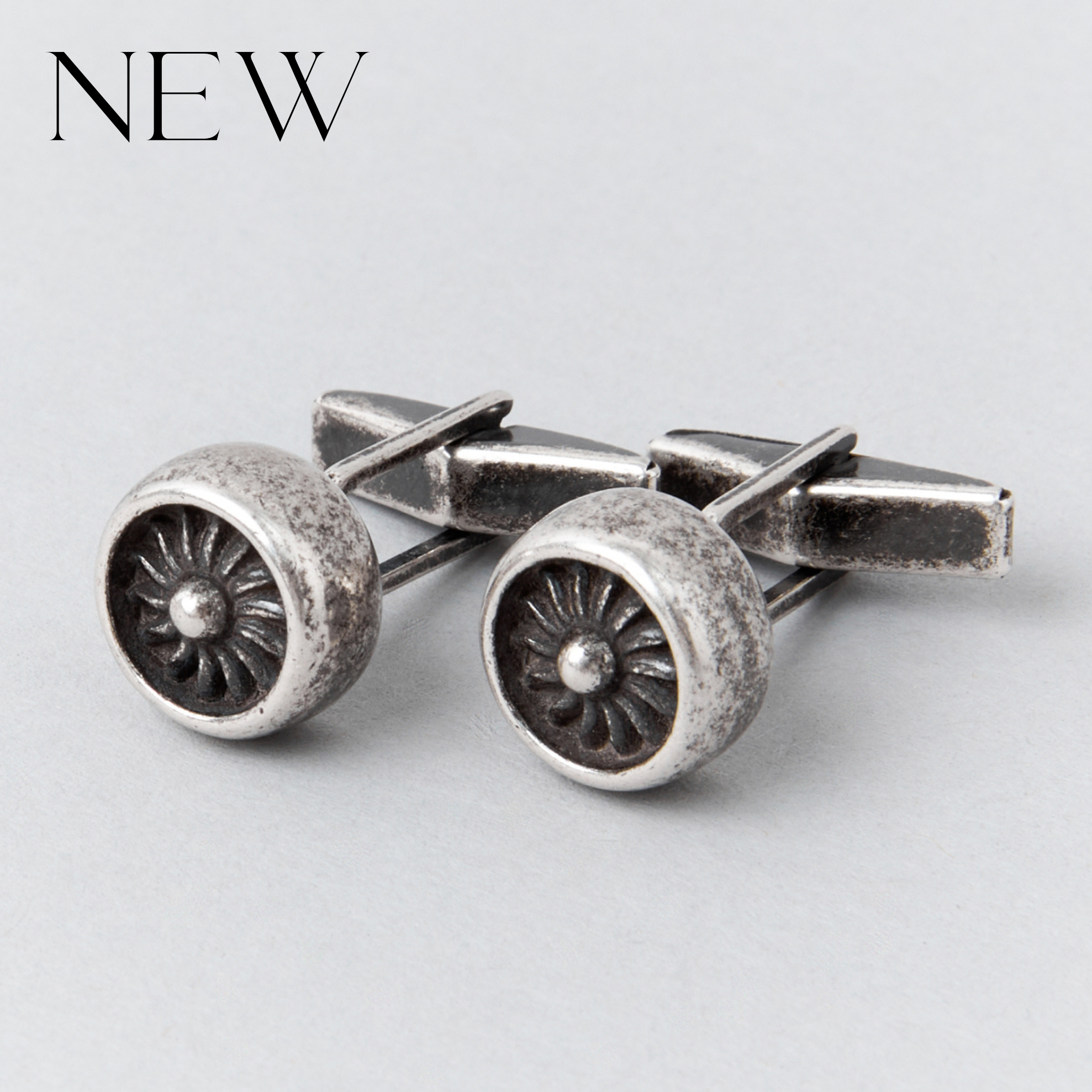 AV8 Cufflinks (Oxidized) by Flevel - aviation product photo 1