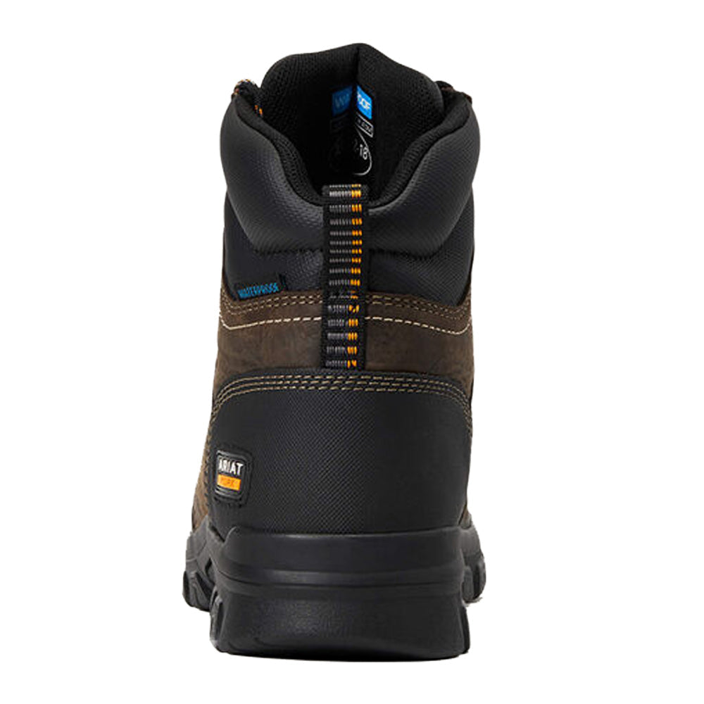 Steel Toe Work Boots - Women's Waterproof 6 Inch Shaft Durable Leather Safety Footwear