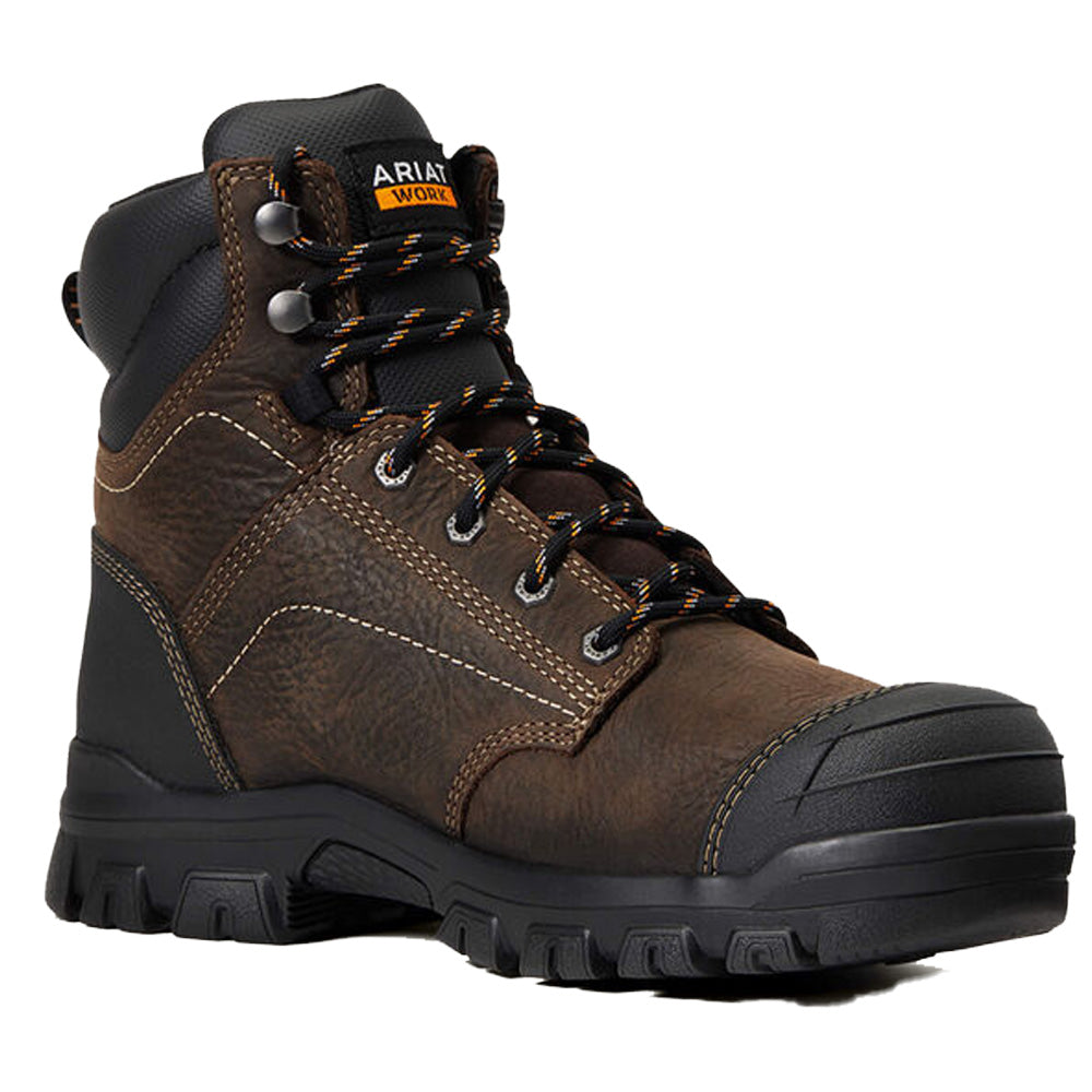 Steel Toe Work Boots - Women's Waterproof 6 Inch Shaft Durable Leather Safety Footwear