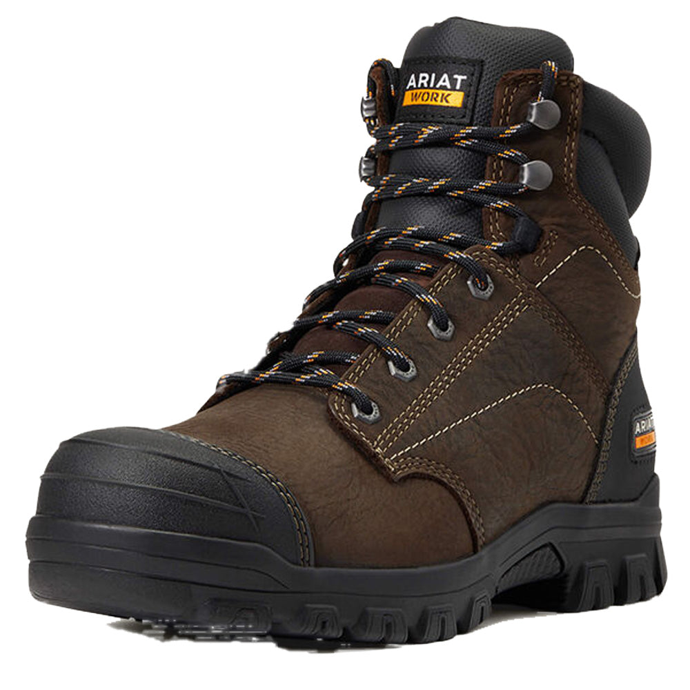 Steel Toe Work Boots - Women's Waterproof 6 Inch Shaft Durable Leather Safety Footwear