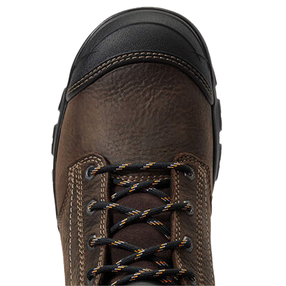 Steel Toe Work Boots - Women's Waterproof 6 Inch Shaft Durable Leather Safety Footwear