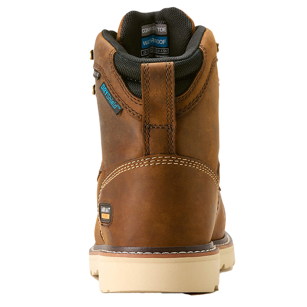 Women's Composite Toe Boots - Lightweight Waterproof Work Boots with Moc Toe Design