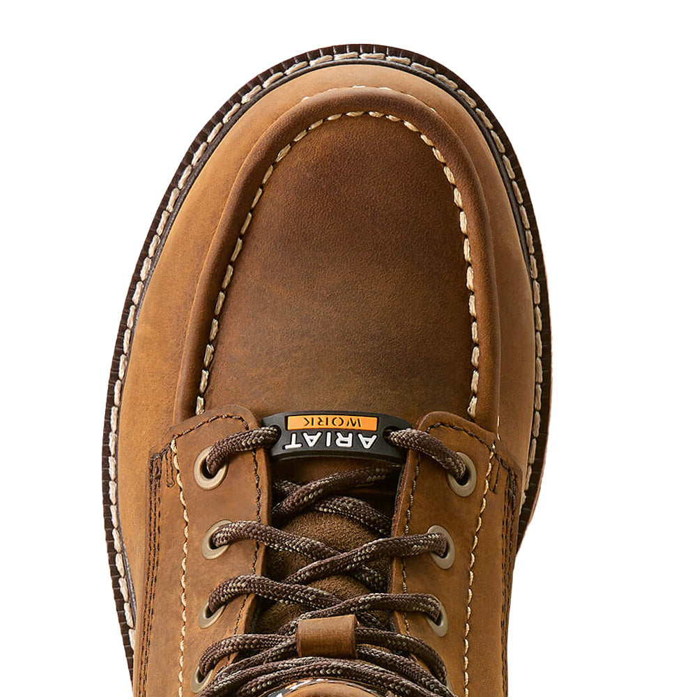 Women's Composite Toe Boots - Lightweight Waterproof Work Boots with Moc Toe Design
