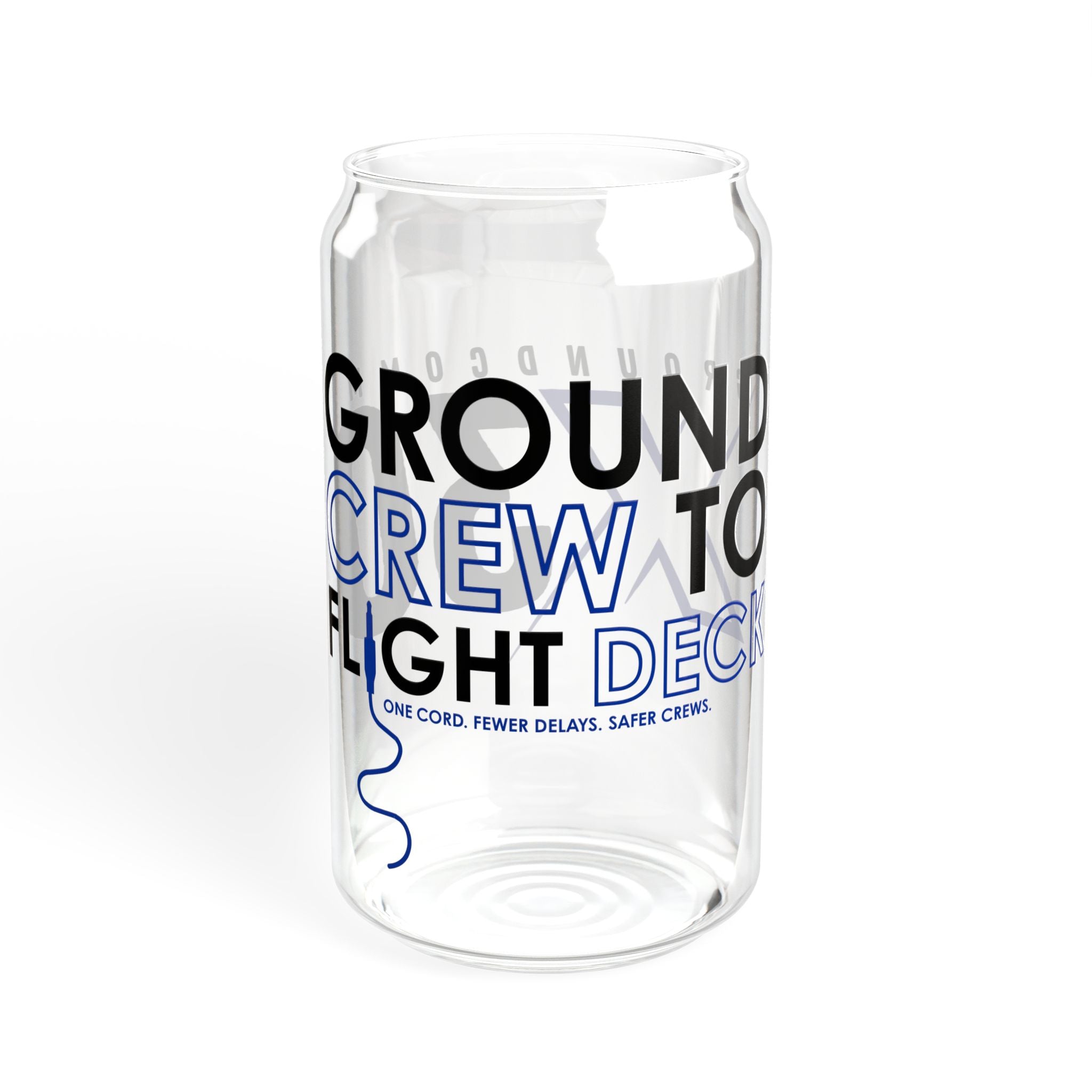 GroundComm X30 - 16oz Sipper Glass with Bamboo Lid & Straw