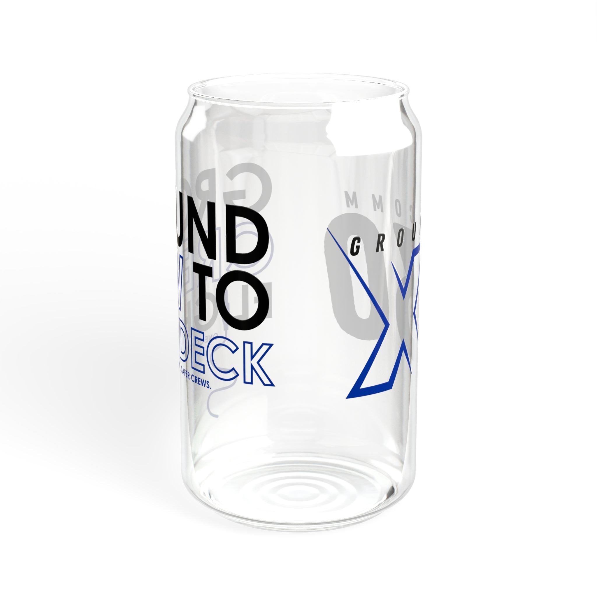 GroundComm X30 - 16oz Sipper Glass with Bamboo Lid & Straw