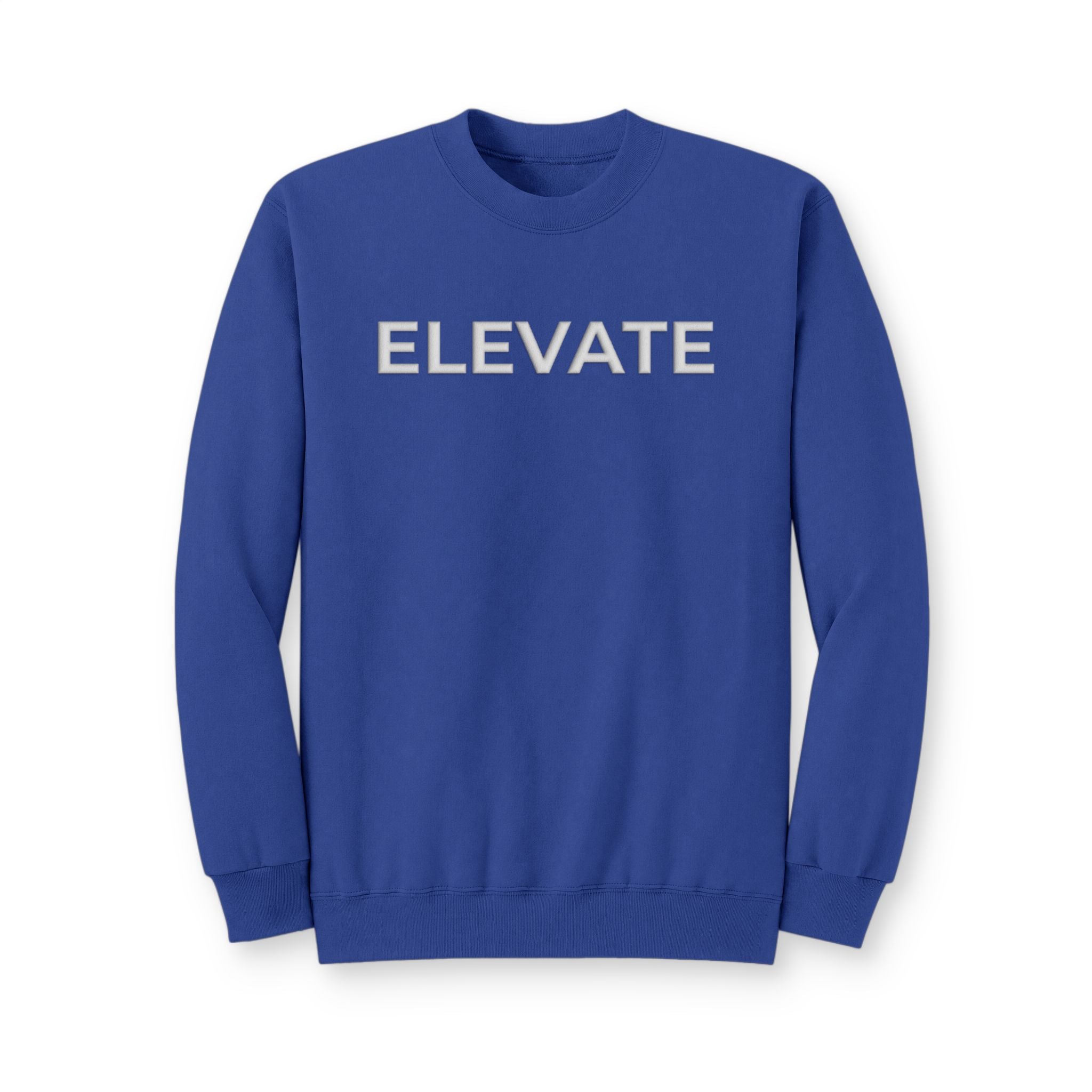 Elevate (Puff) Crewneck Sweatshirt — Minimal Motivational Pullover
