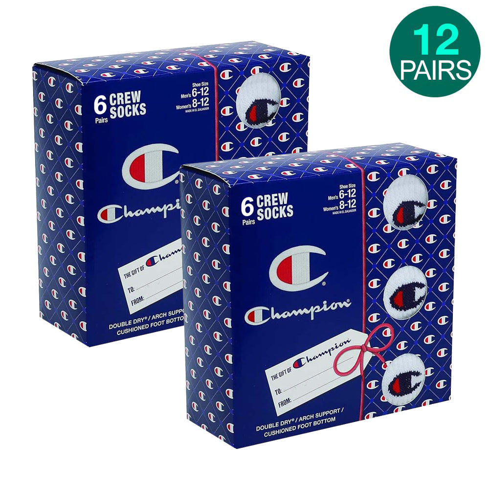 12-Pack Champion Crew Socks