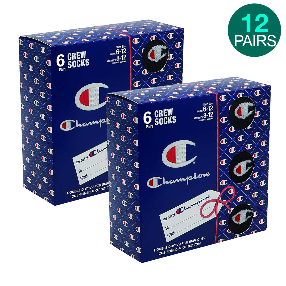 12-Pack Champion Crew Socks
