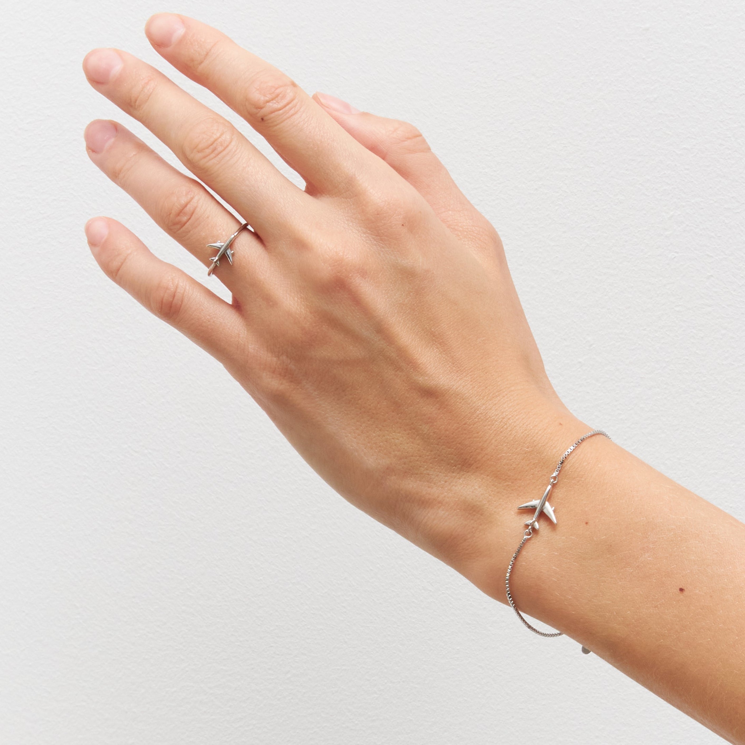 Silver Airplane Ring by Flevel - aviation product photo 1