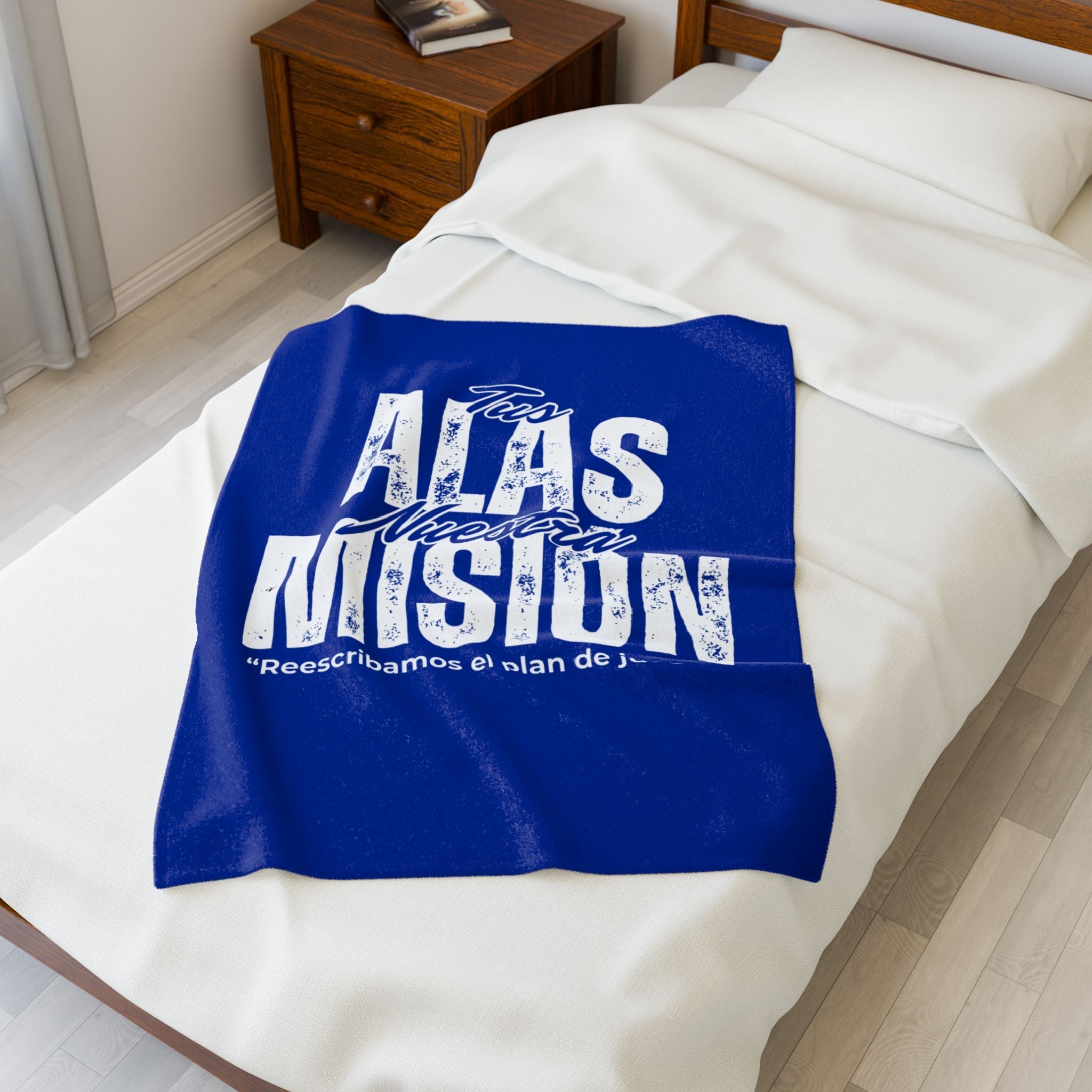 Tus Alas. Nuestra Misión. Manta de Felpa Velveteen