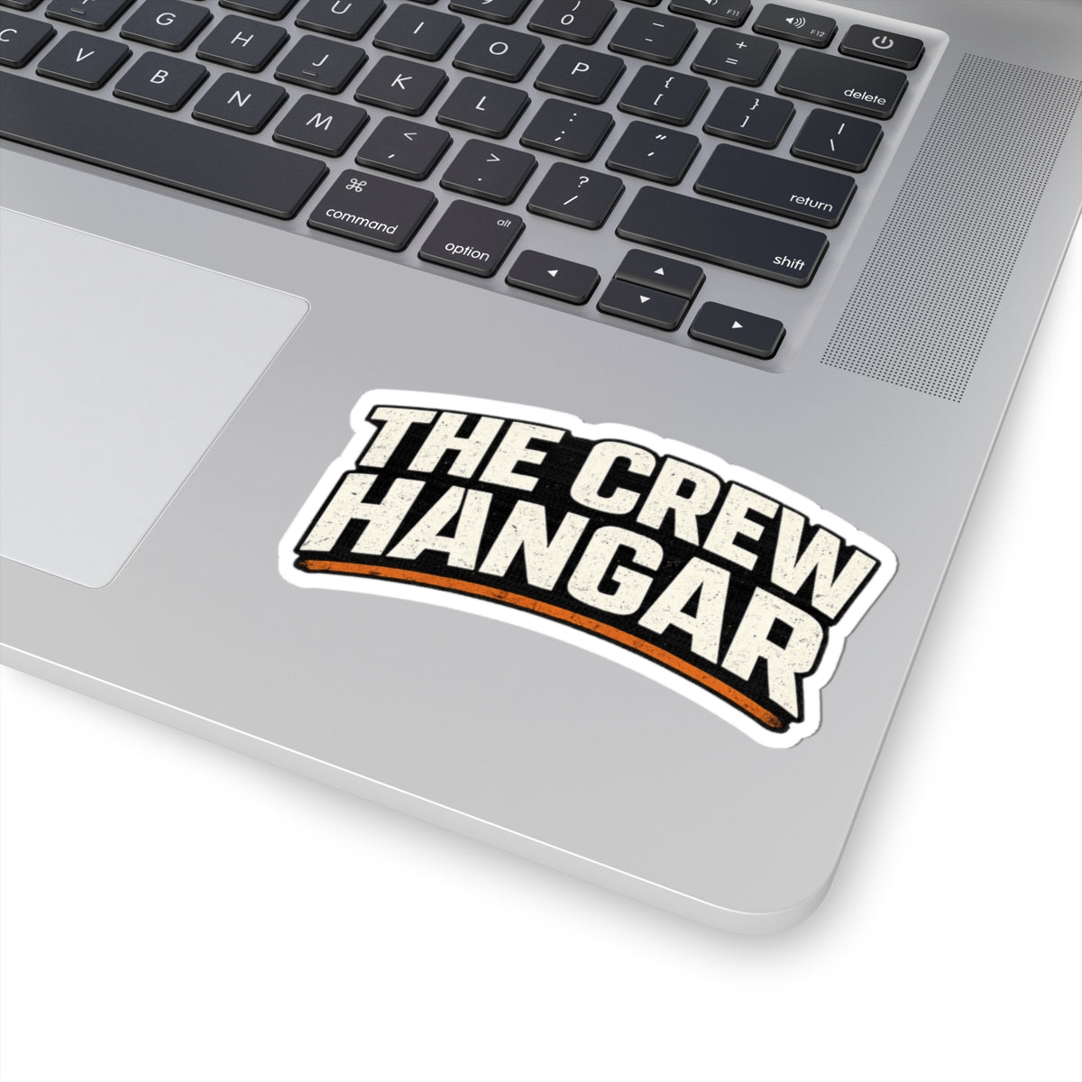 The Crew Hangar Kiss-Cut Sticker — Retro Bold Logo Sticker for Laptops, Gear & Tools