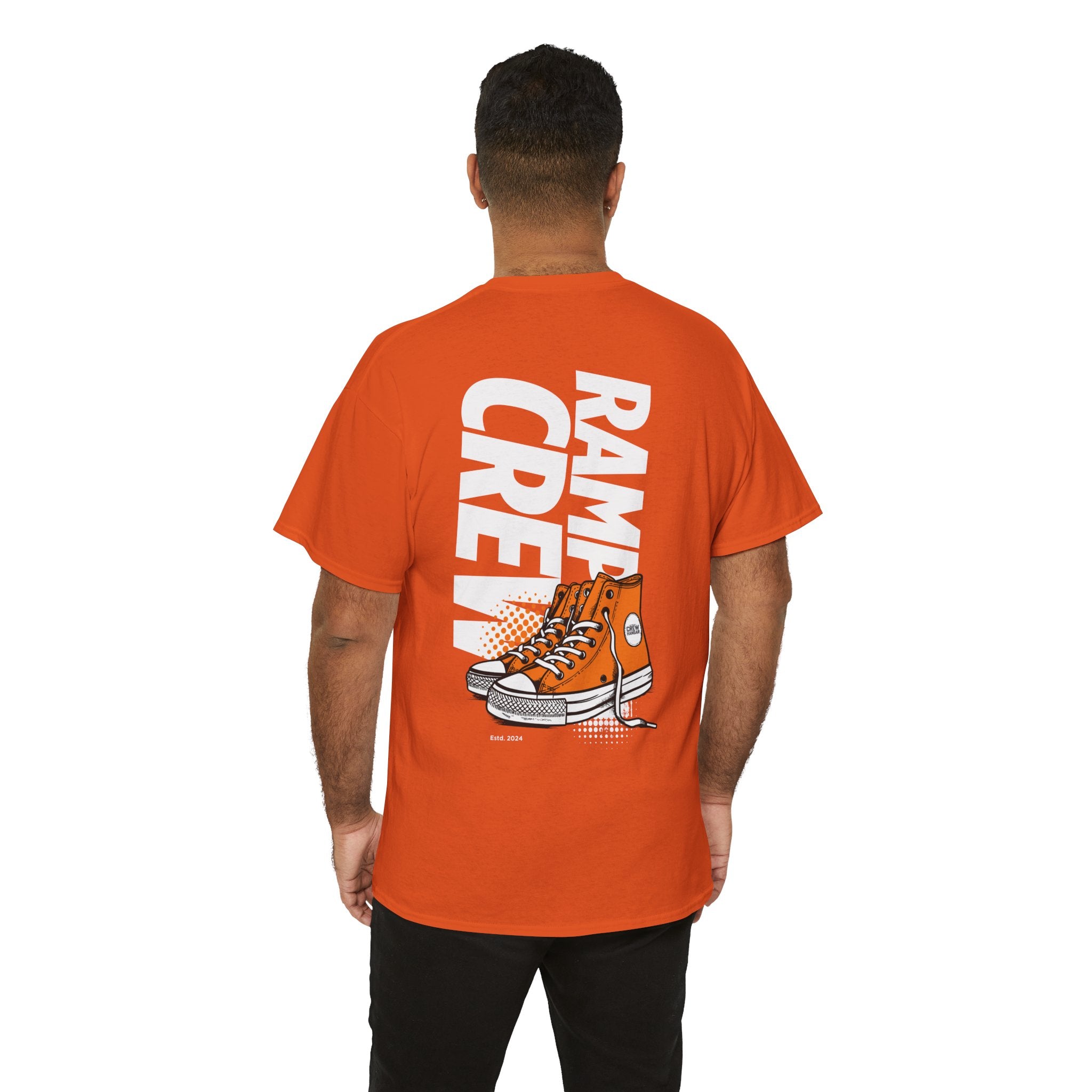 Graphic Tee — 'Ramp Crew' Orange Sneaker Skate Shirt