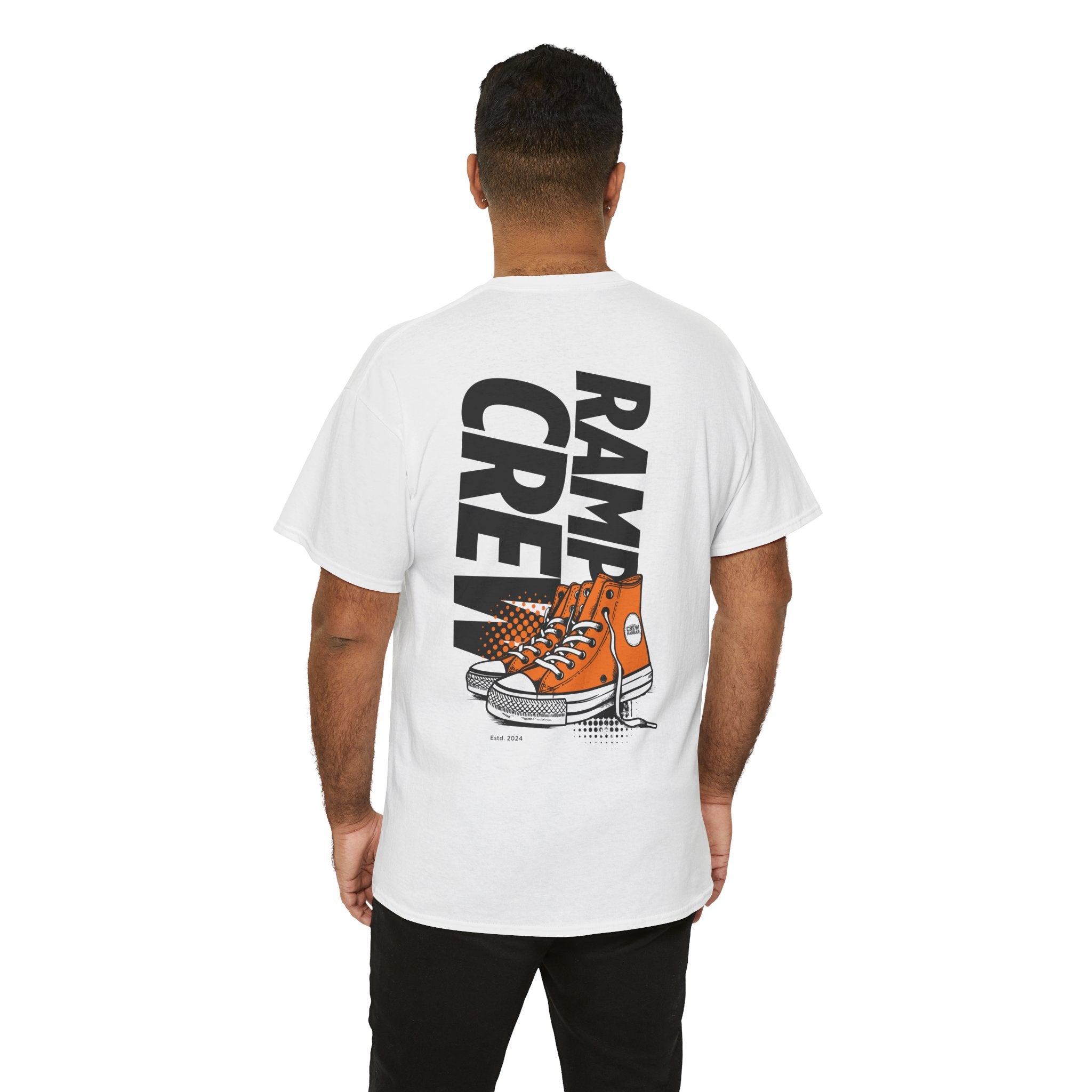 Graphic Tee — 'Ramp Crew' Orange Sneaker Skate Shirt