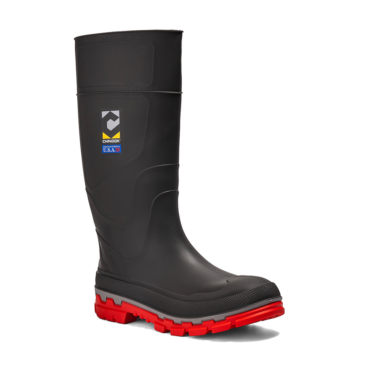 Kickaxe 15" Waterproof Rubber Boot - Grey/Orange (by Chinook® Footwear)