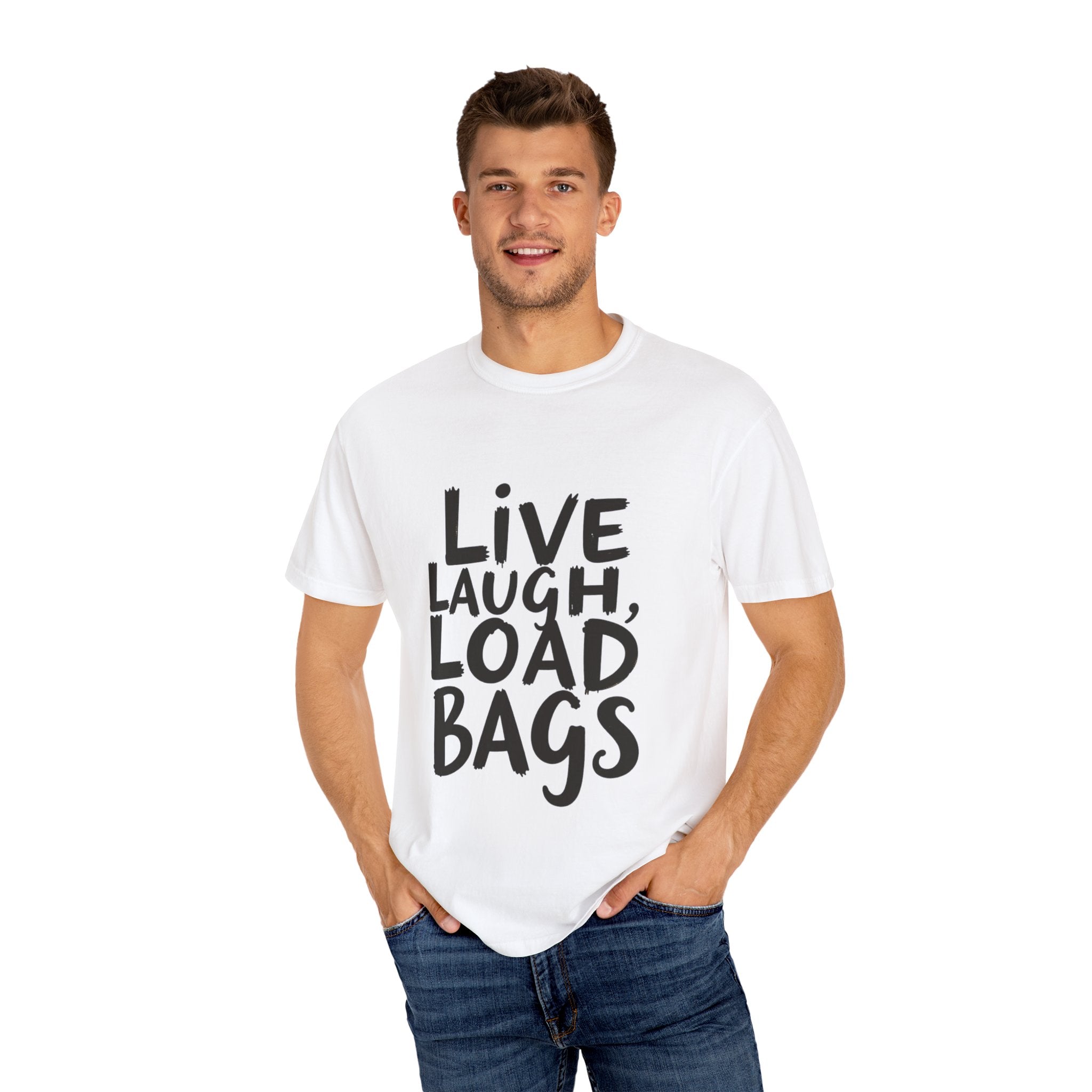 Live, Laugh, Load Bags – Tarmac Edition Tee (Comfort Colors®)