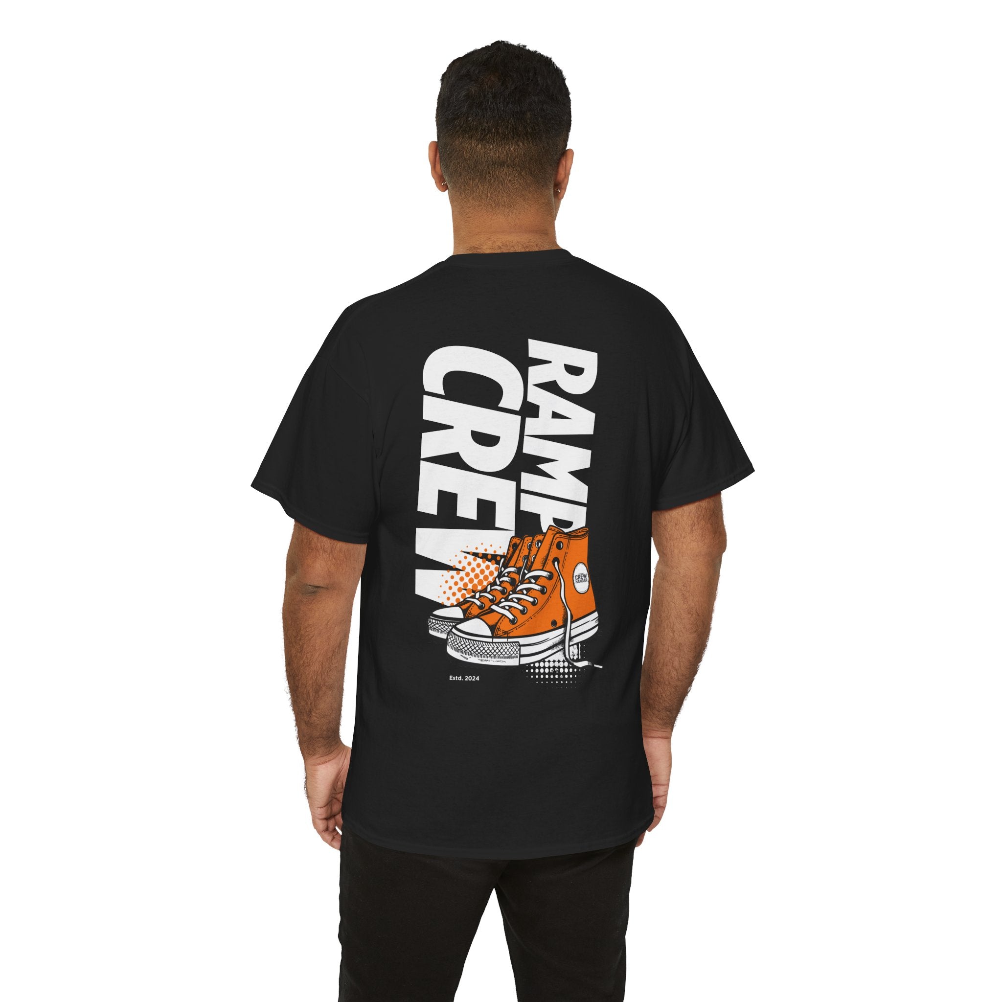 Graphic Tee — 'Ramp Crew' Orange Sneaker Skate Shirt