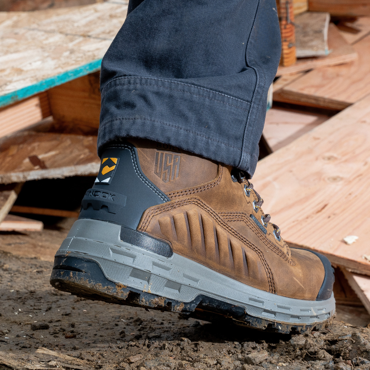 Wildwood 6” Waterproof Composite Toe Brown Boot - Made in USA (by Chinook® Footwear)