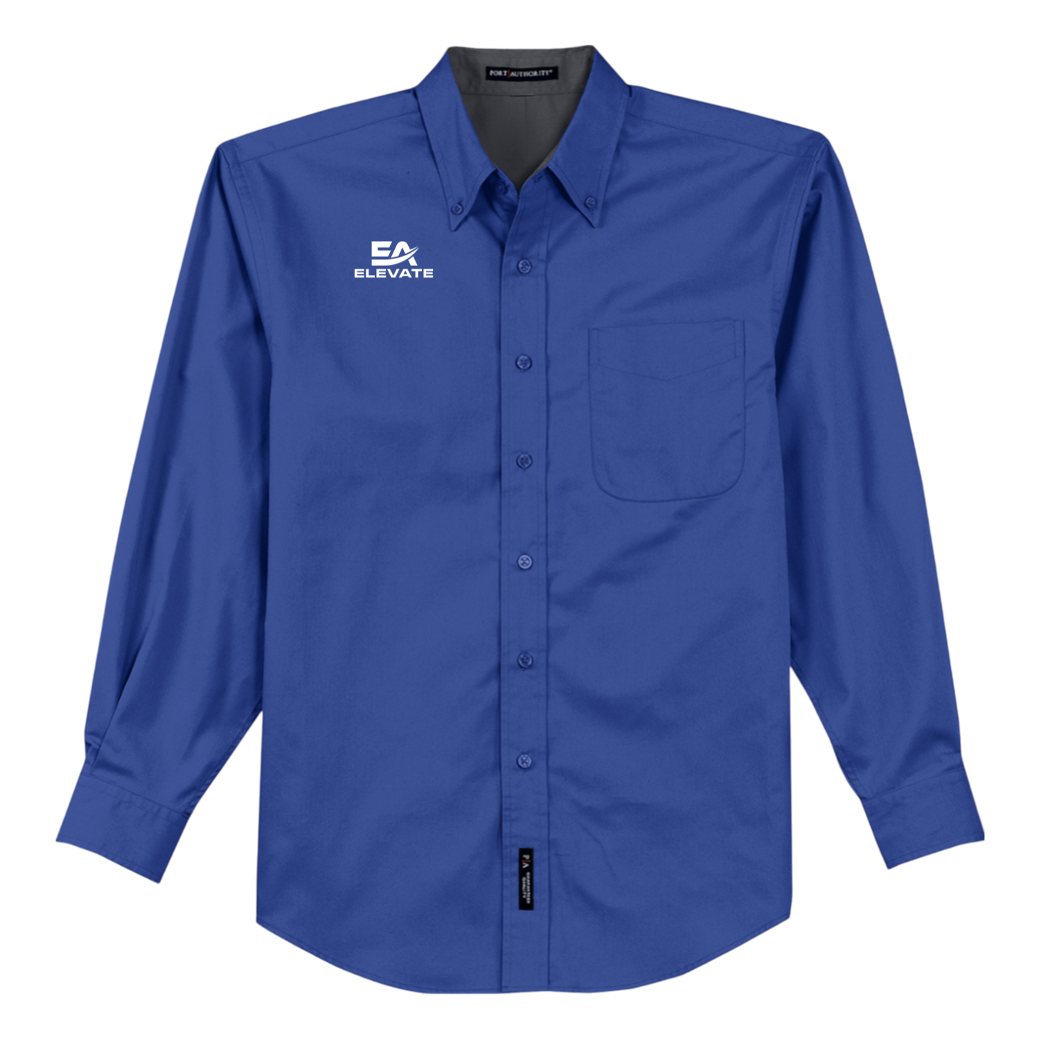 Elevate Embroidered Port Authority Long Sleeve Work Shirt — Professional Logo Button-Down