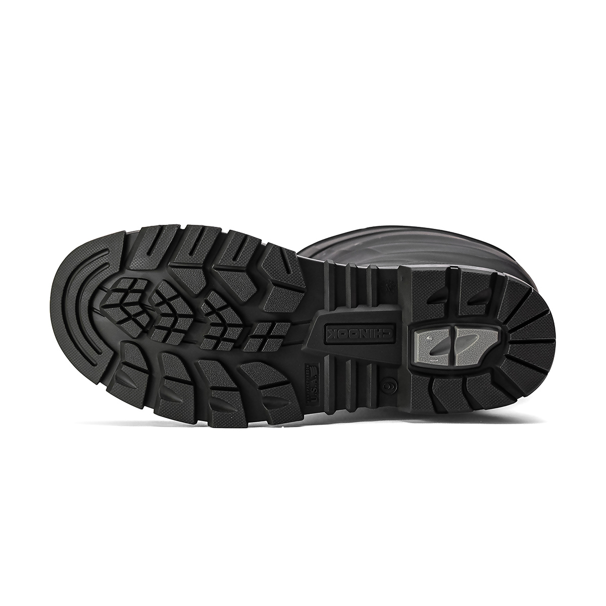 Kickaxe 15" Steel Toe Waterproof Rubber Boot – Black/Grey (by Chinook® Footwear)