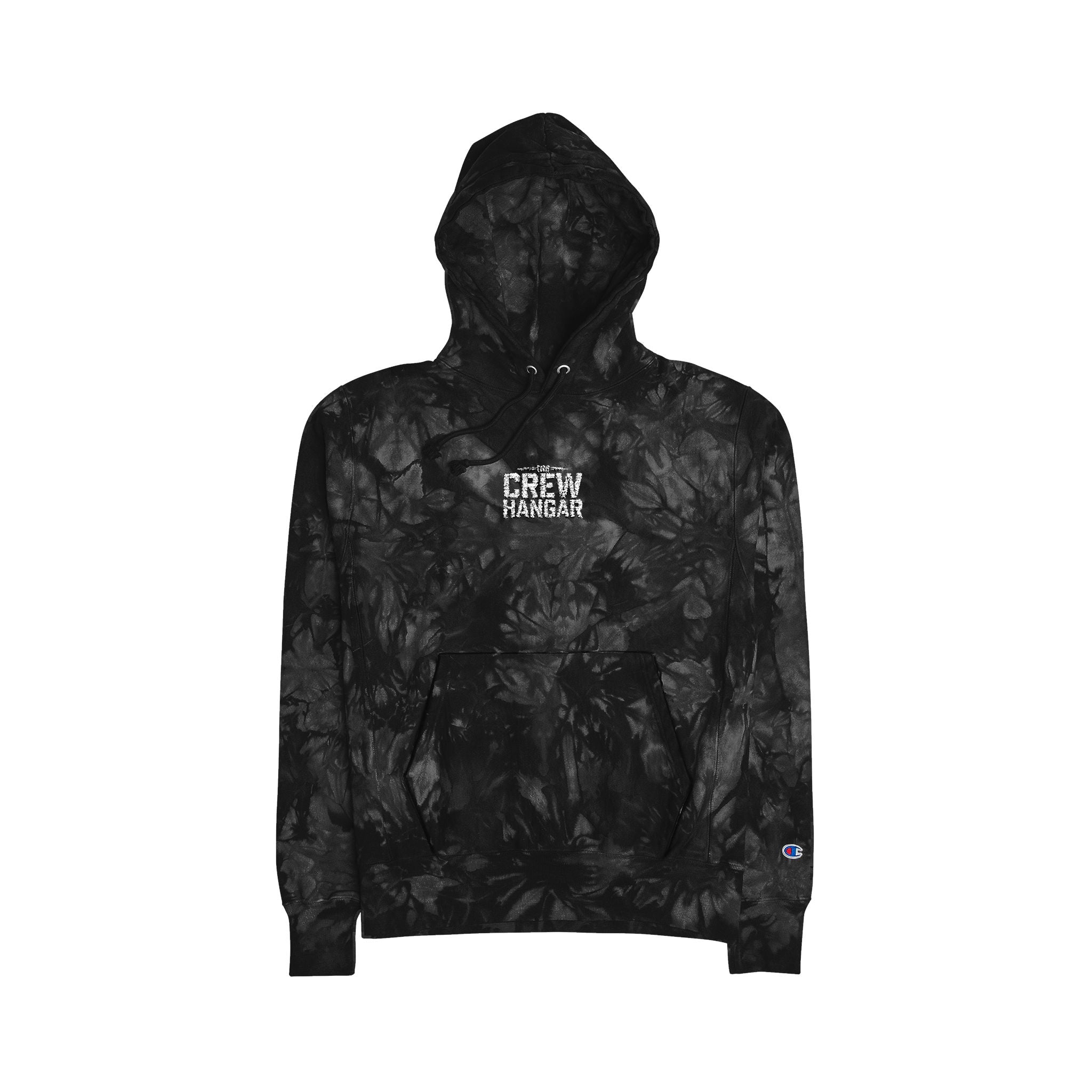Unisex Tie-Dye Champion Hoodie with Crew Hanger Embroidery