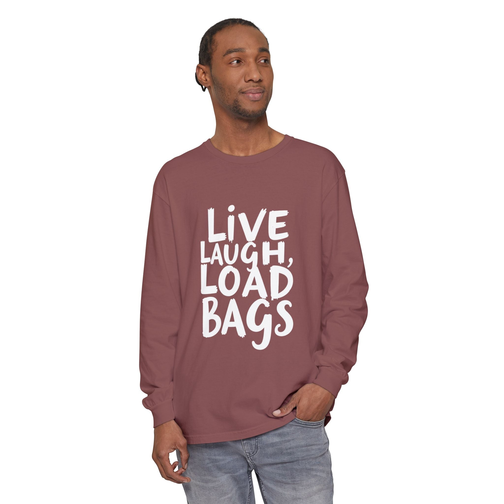 Live, Laugh, Load Bags – Tarmac Edition Long Sleeve (Comfort Colors®)