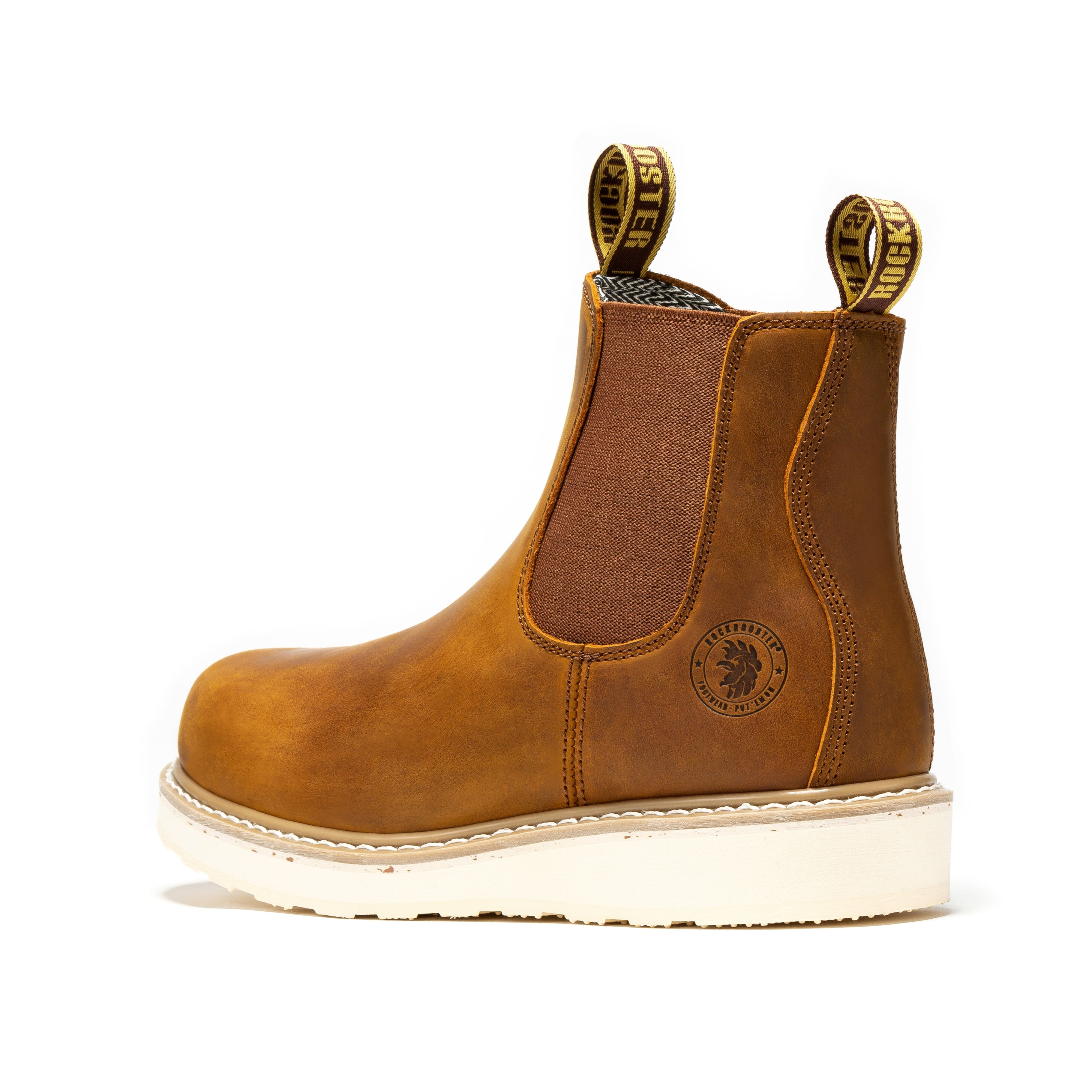 ROCKROOSTER Capitola Men's 6 inch Brown Wedge Work Boots SAP102