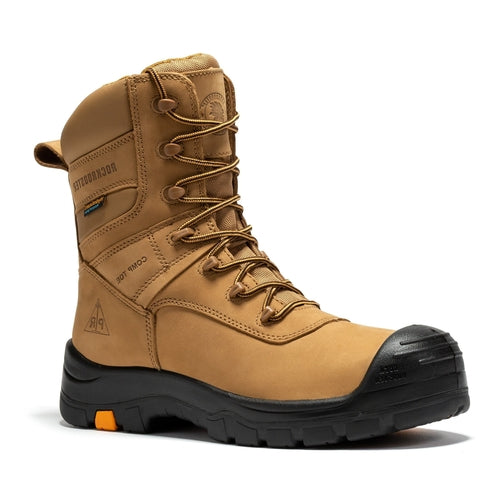 ROCKROOSTER Beaufort Men's Brown 8 inch Waterproof Composite Toe Work