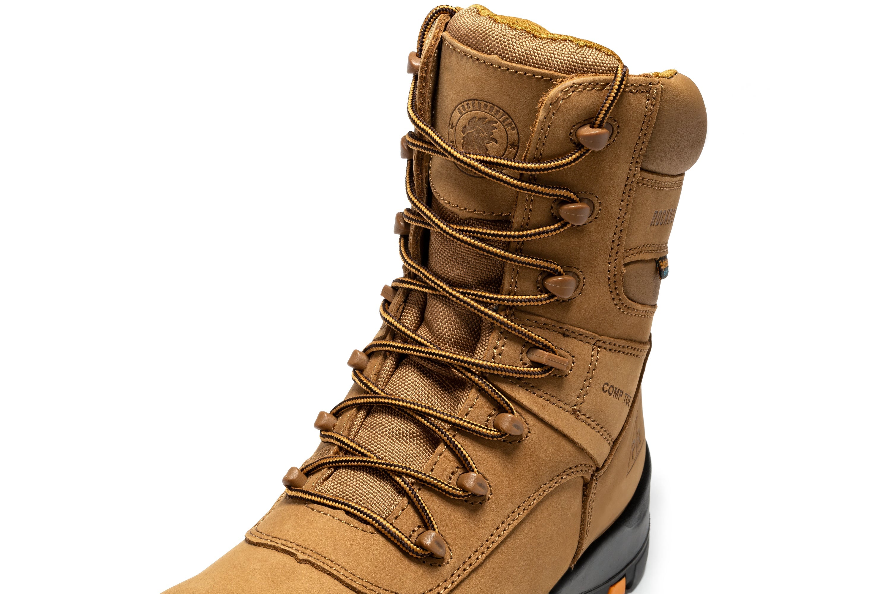 ROCKROOSTER Beaufort Men's Brown 8 inch Waterproof Composite Toe Work