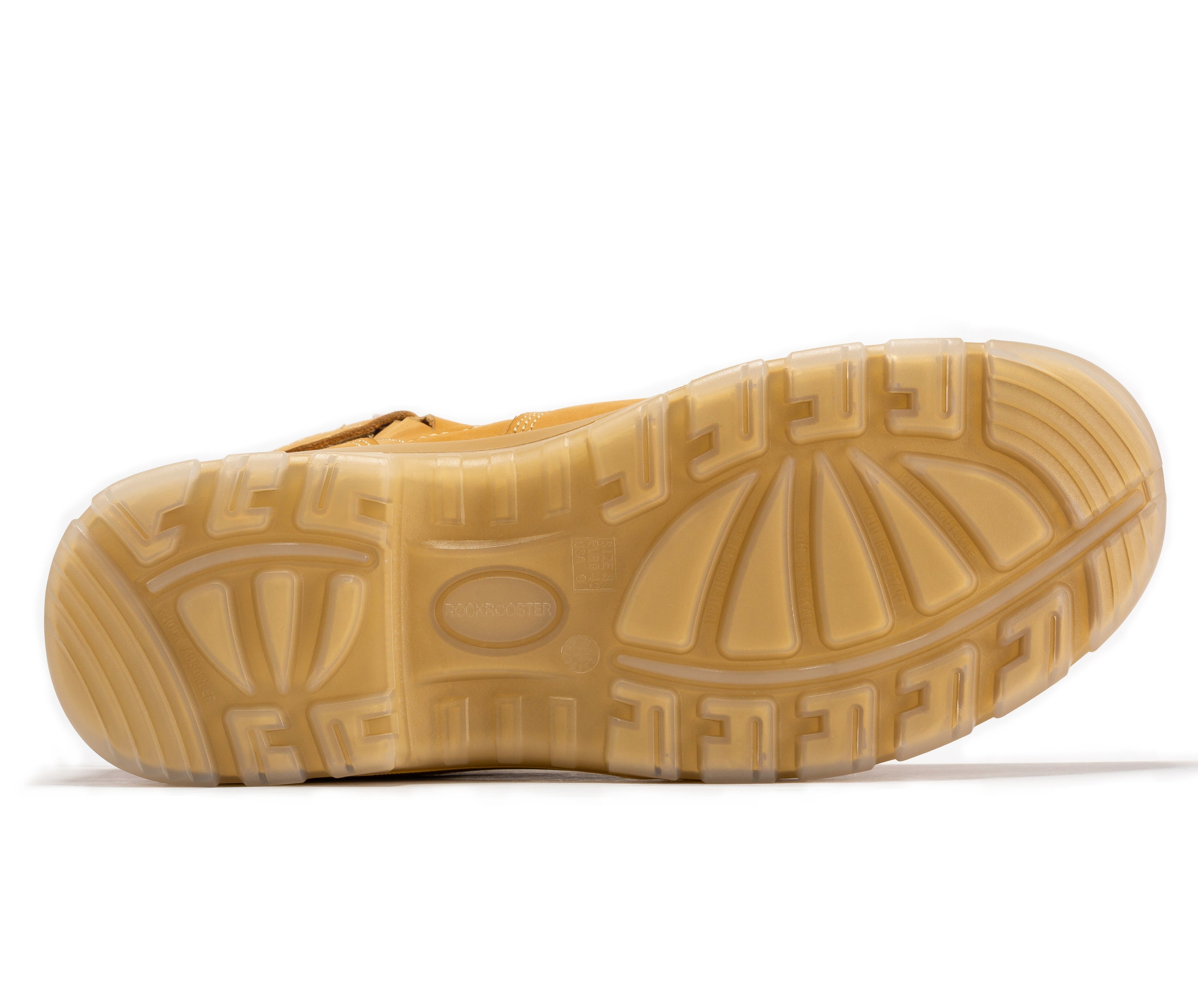 rockrooster Woodland Wheat 6 inch Composite Toe Zip-sided Leather Work Boots AK659