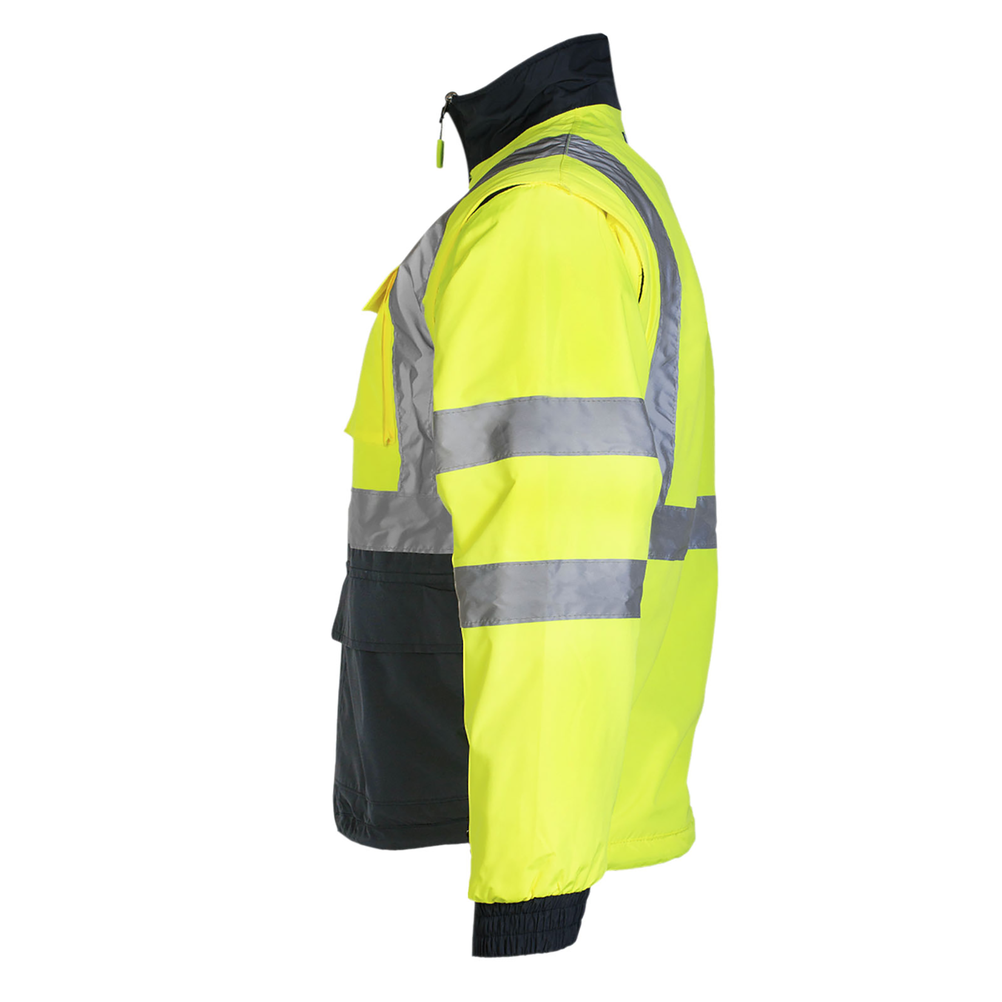 4 in 1 Hi-Vis Reversible Safety Jacket with Removable Sleeves