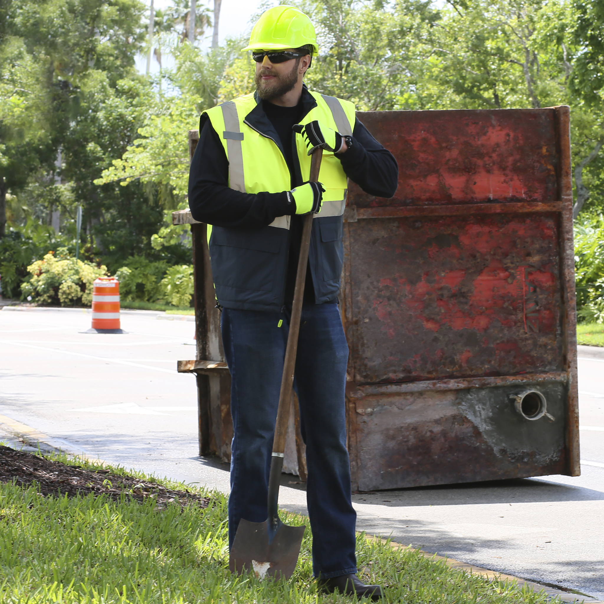 4 in 1 Hi-Vis Reversible Safety Jacket with Removable Sleeves