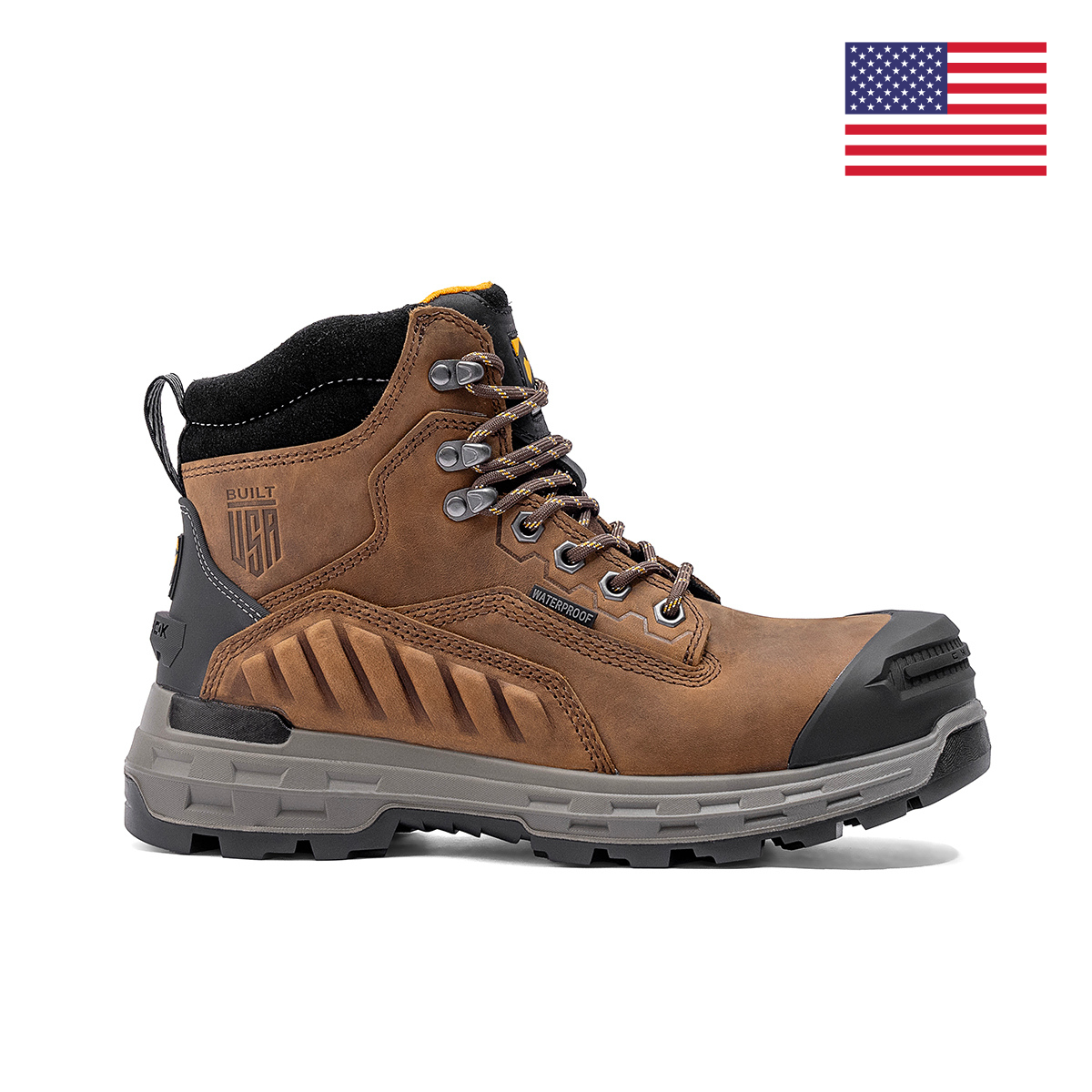 Wildwood 6” Waterproof Composite Toe Brown Boot - Made in USA (by Chinook® Footwear)