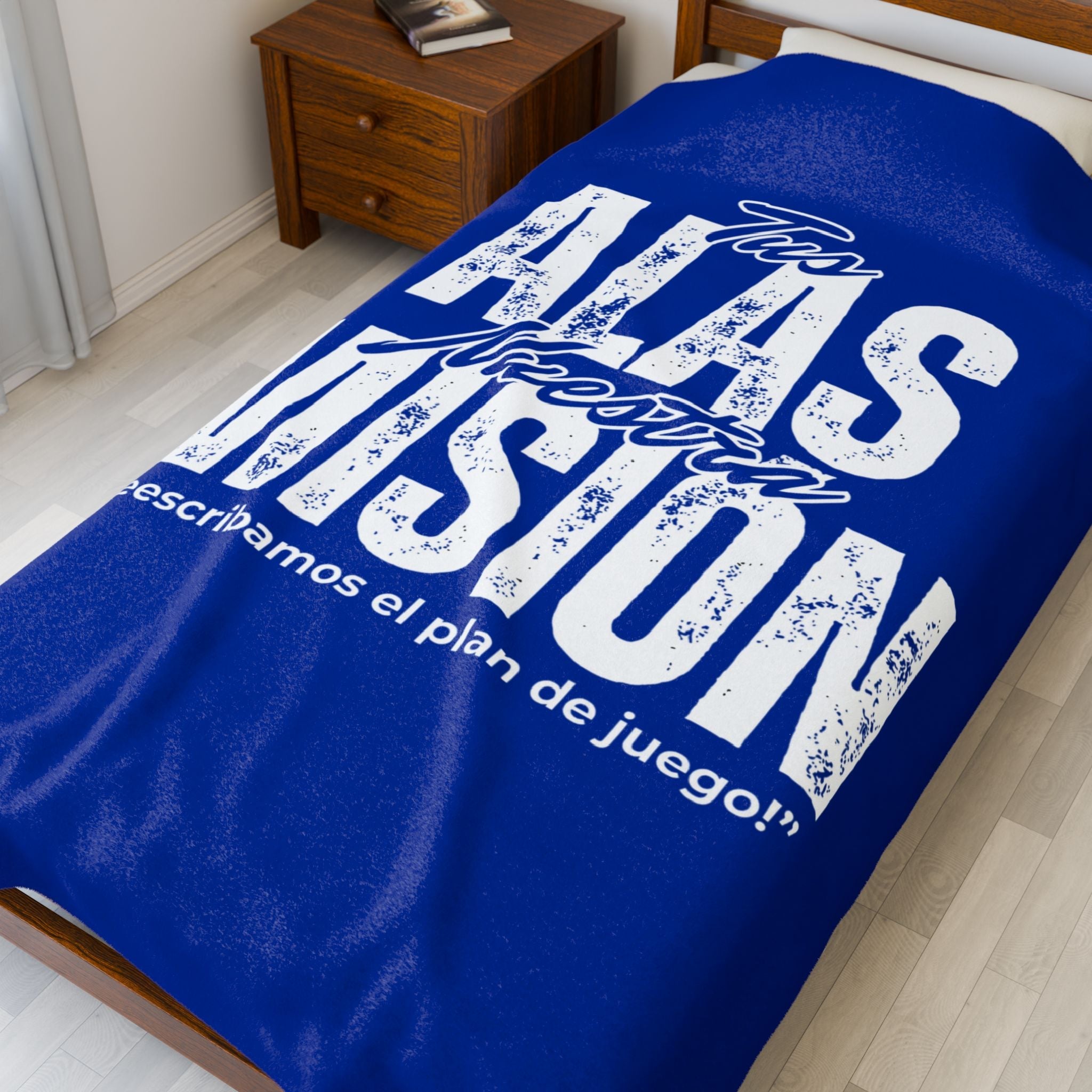 Tus Alas. Nuestra Misión. Manta de Felpa Velveteen