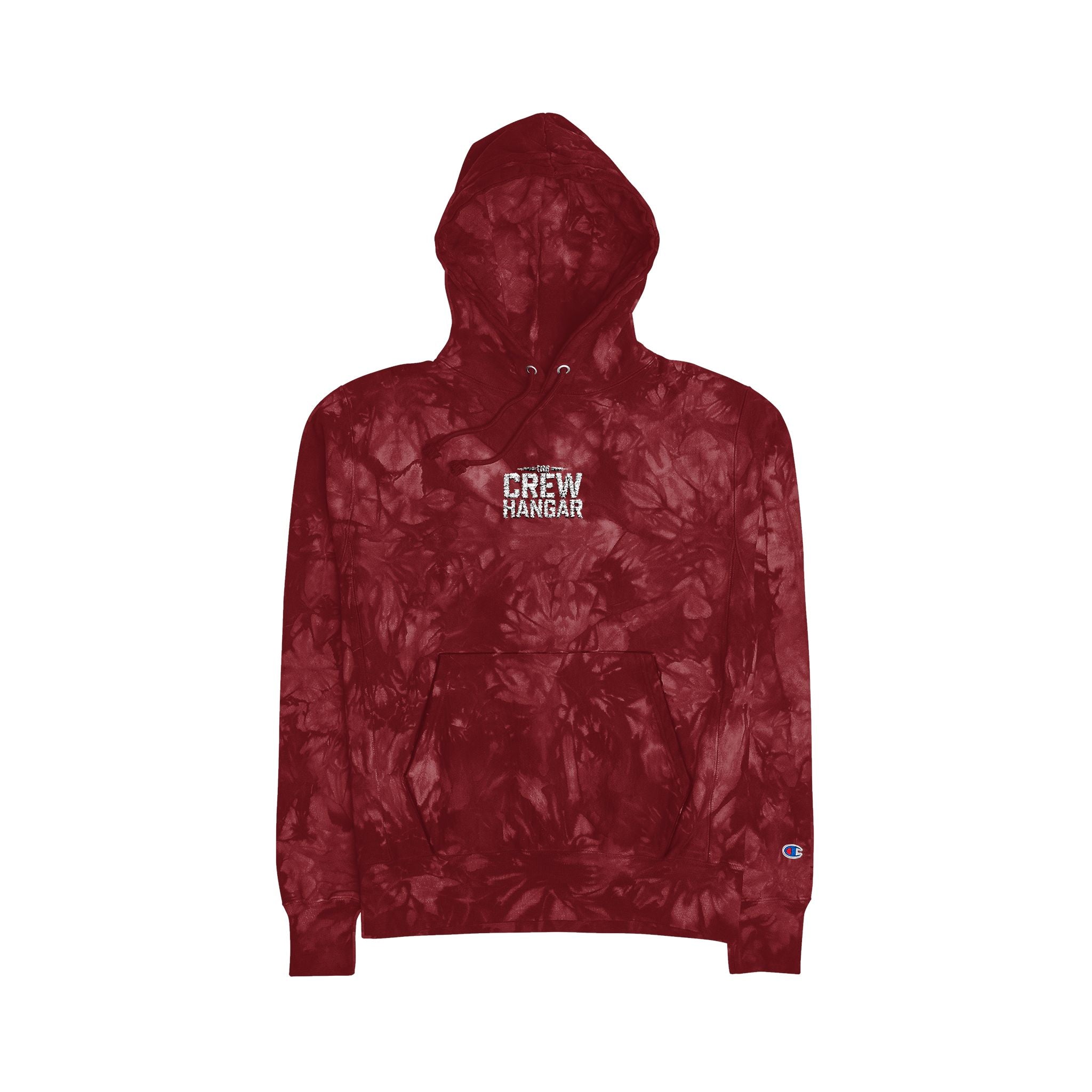 Unisex Tie-Dye Champion Hoodie with Crew Hanger Embroidery