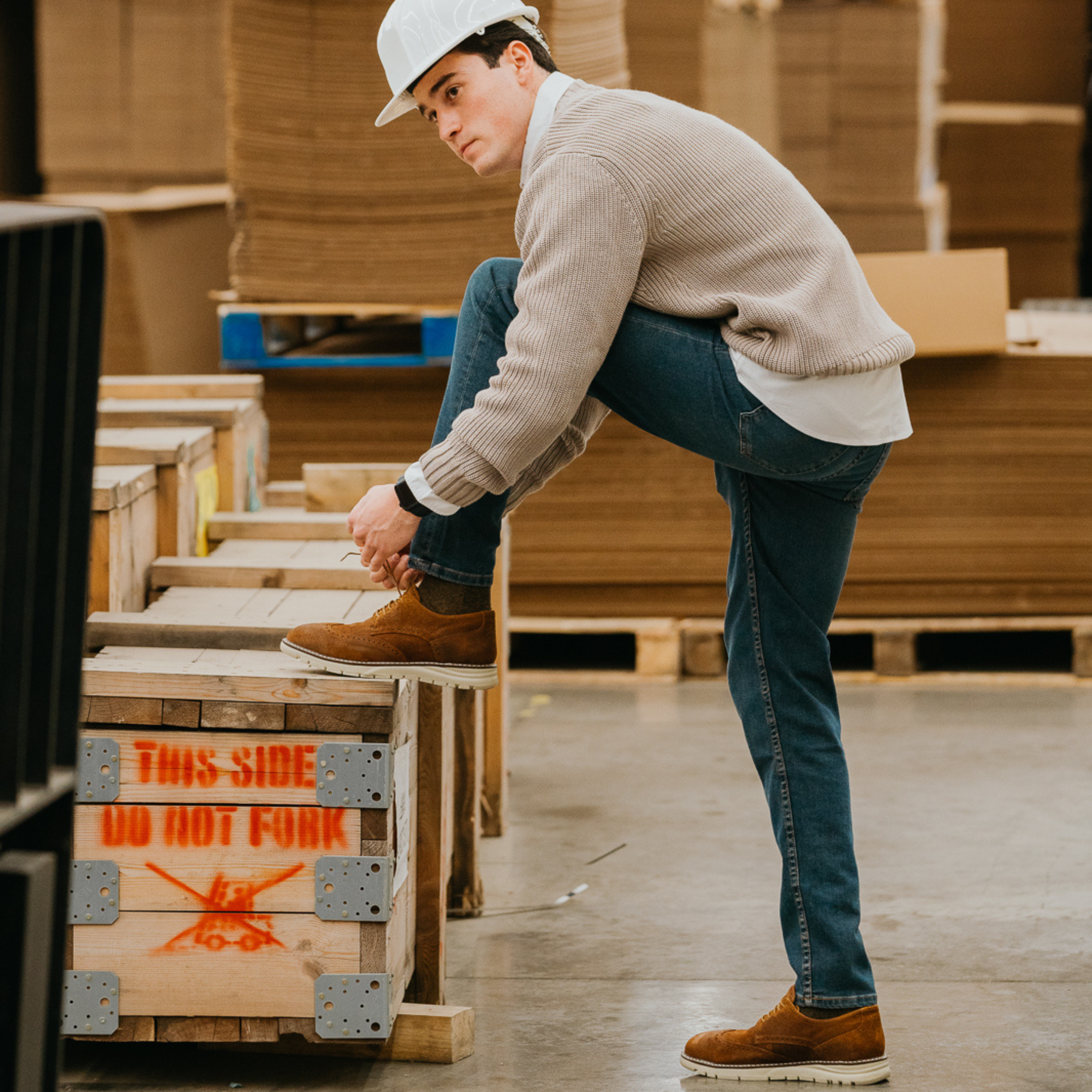 STEEL TOE  DERBY SHOE MASTER GINGER