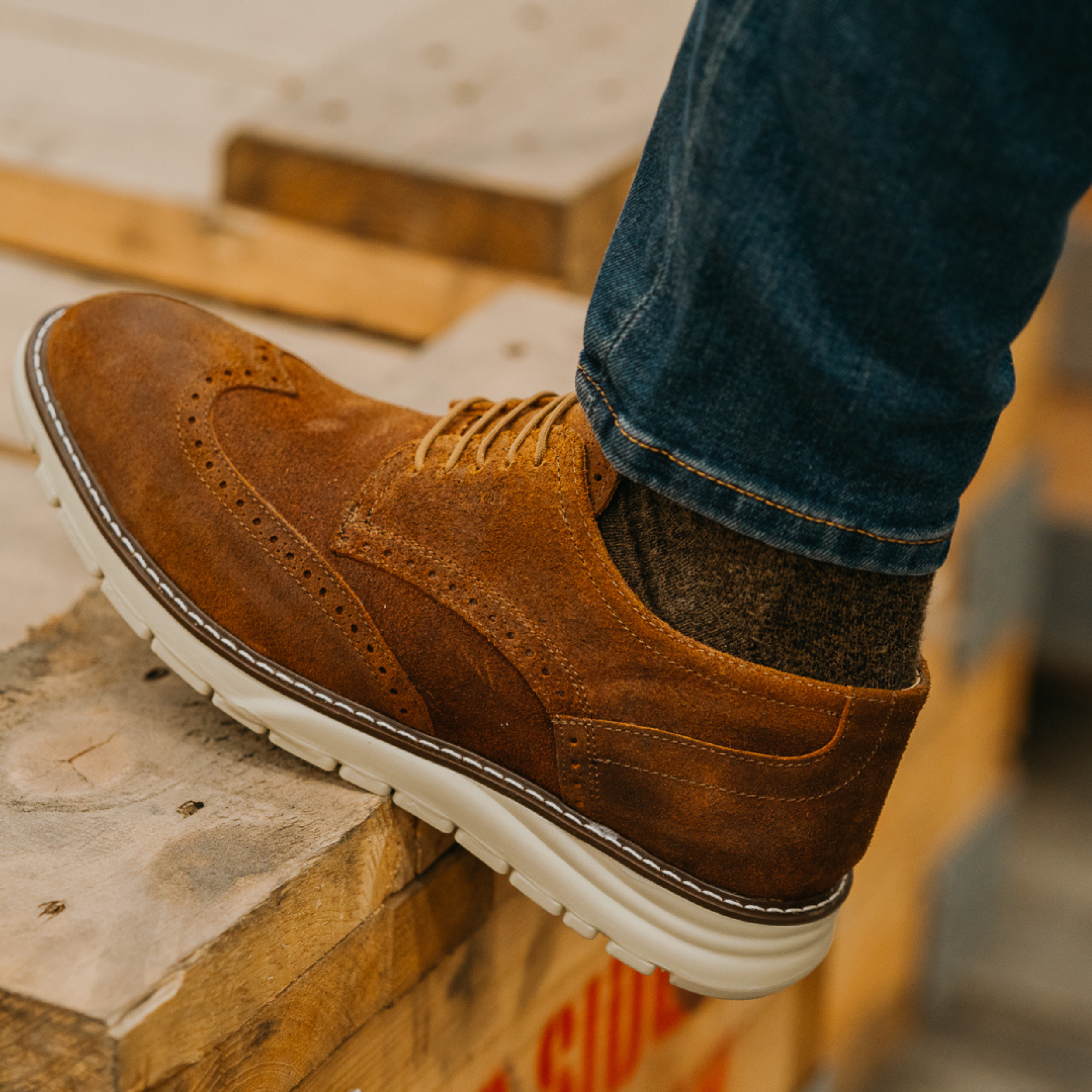 STEEL TOE  DERBY SHOE MASTER GINGER