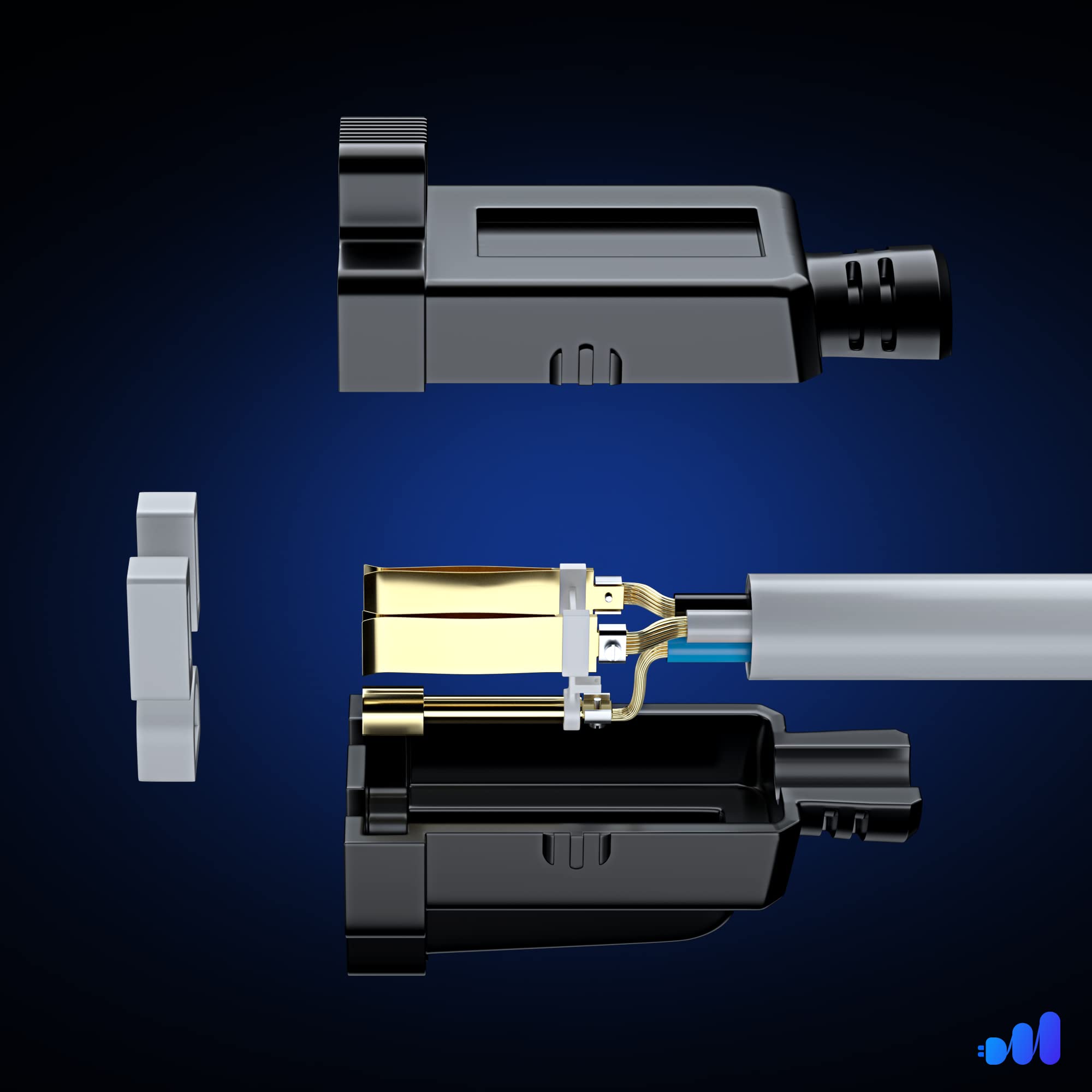 Maximm Extension Cord 10 Ft Blue Power Cords Indoor 16 Gauge Wire SJTW Heavy Duty ETL Listed (10Ft, Blue)