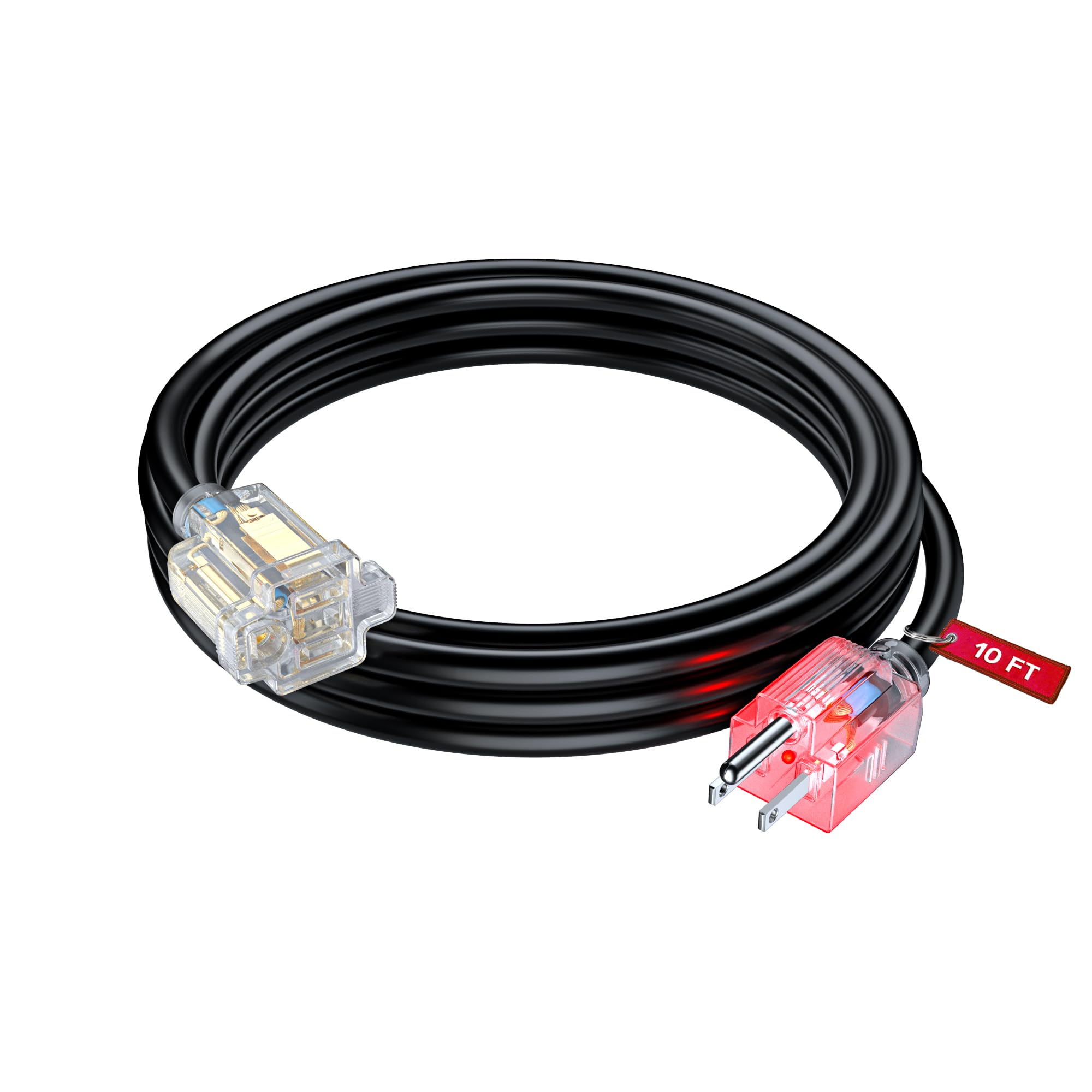 Maximm Extension Cord 10 Ft Blue Power Cords Indoor 16 Gauge Wire SJTW Heavy Duty ETL Listed (10Ft, Blue)