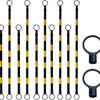 3.3ft 6.6ft Retractable Warning Cone Bar, Pack of 10 20 30 40 50 Commercial Traffic Cone Barrier Extension Poles/ Cone Rod for Pedestrian Crossing/ Public Area, Cones with Bars Across(Yellow-black,10