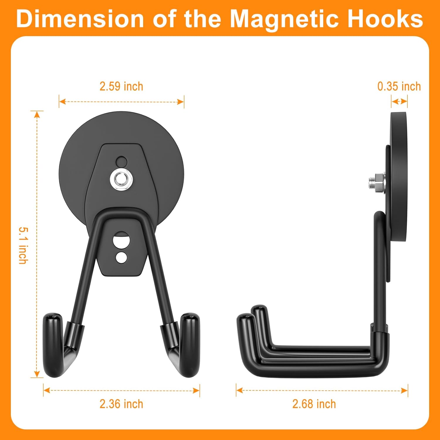 Magnetic Pushback Utility Hooks (10lb) – Multi-Pack for Headsets & GroundComm X30™ Cords
