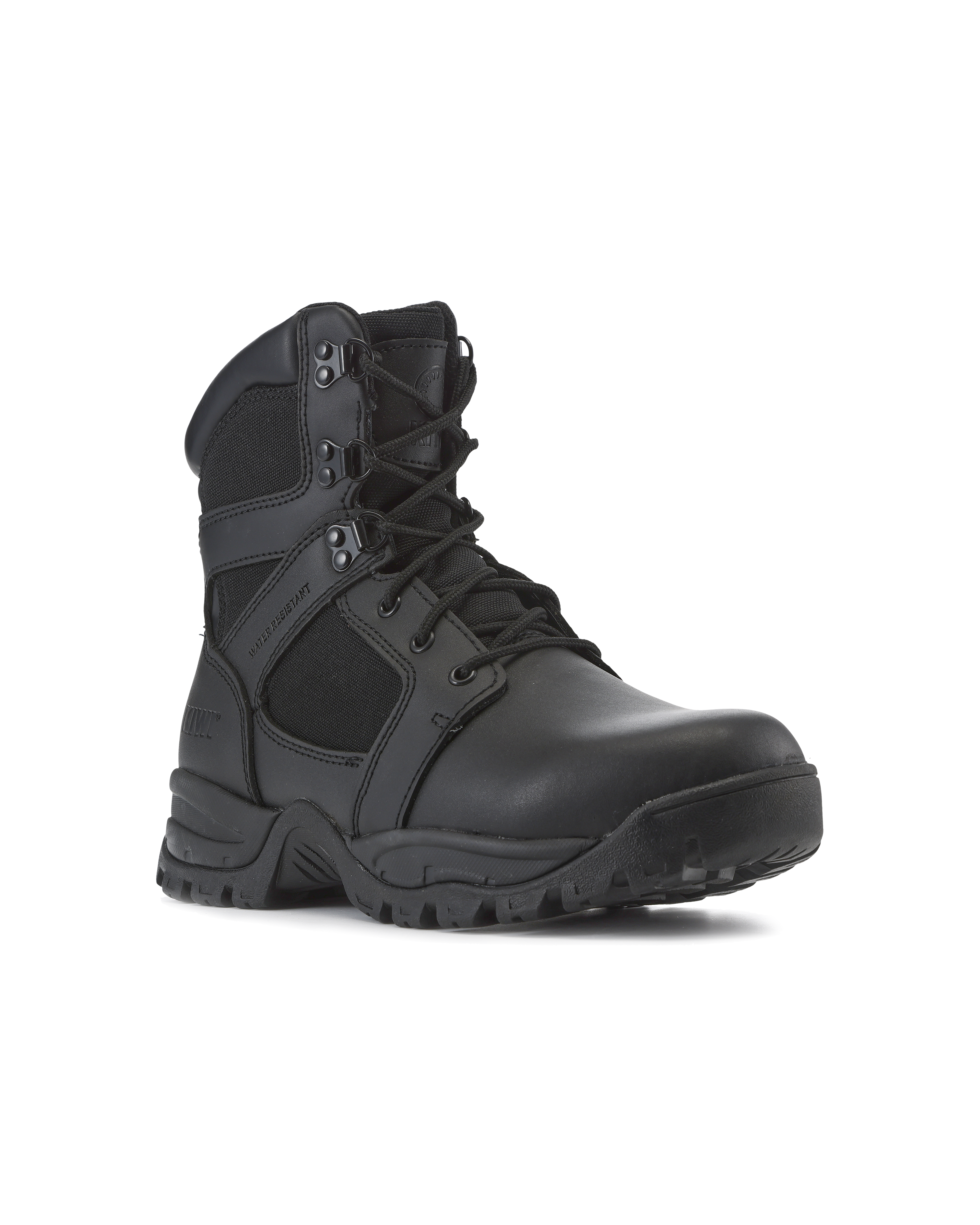 Kiwi Rugged Black Action Leather 7" Steel Toe Zipped Water Resistant Tactical Boots [60500]