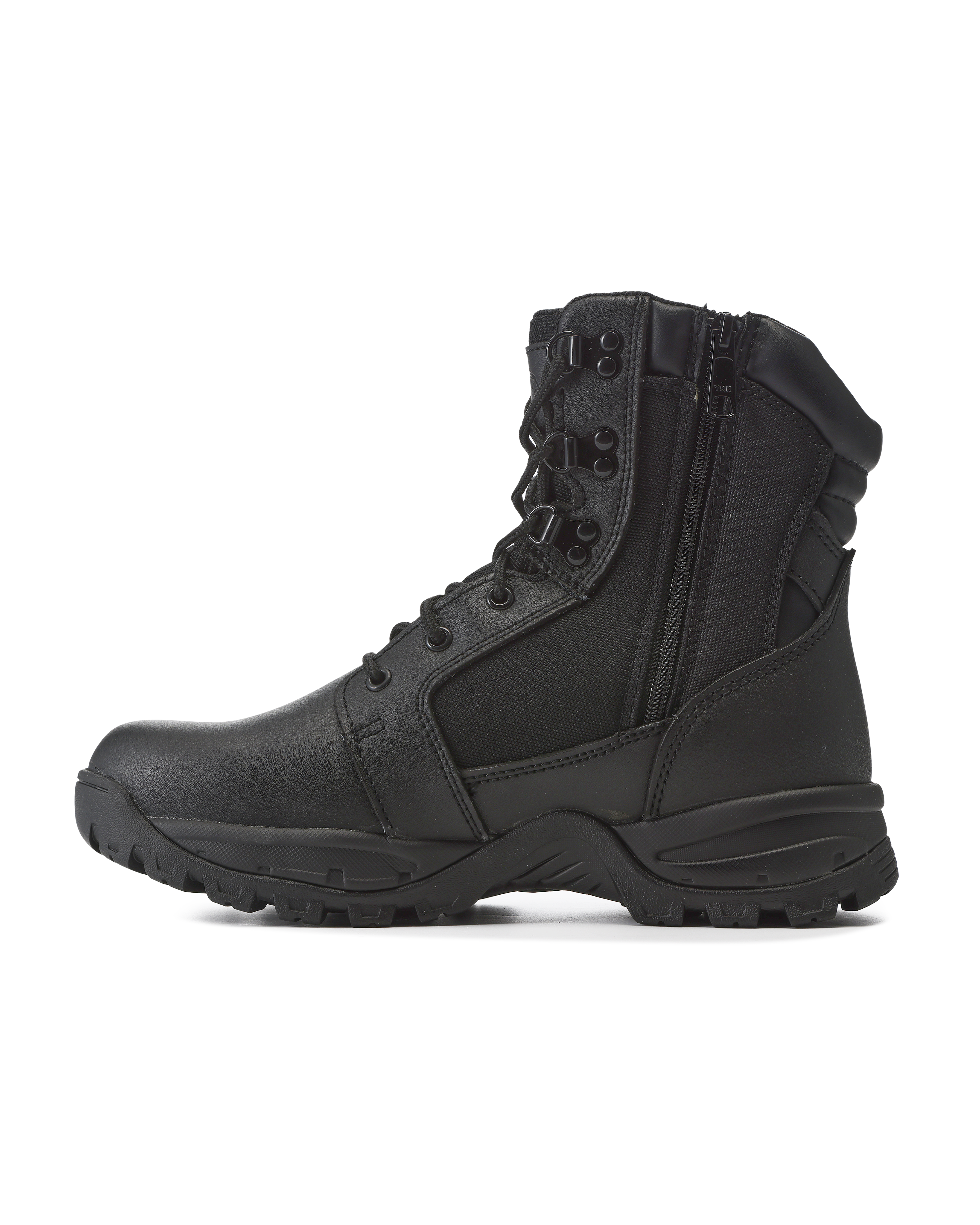 Kiwi Rugged Black Action Leather 7" Zipped Water Resistant Tactical Boots [62300]