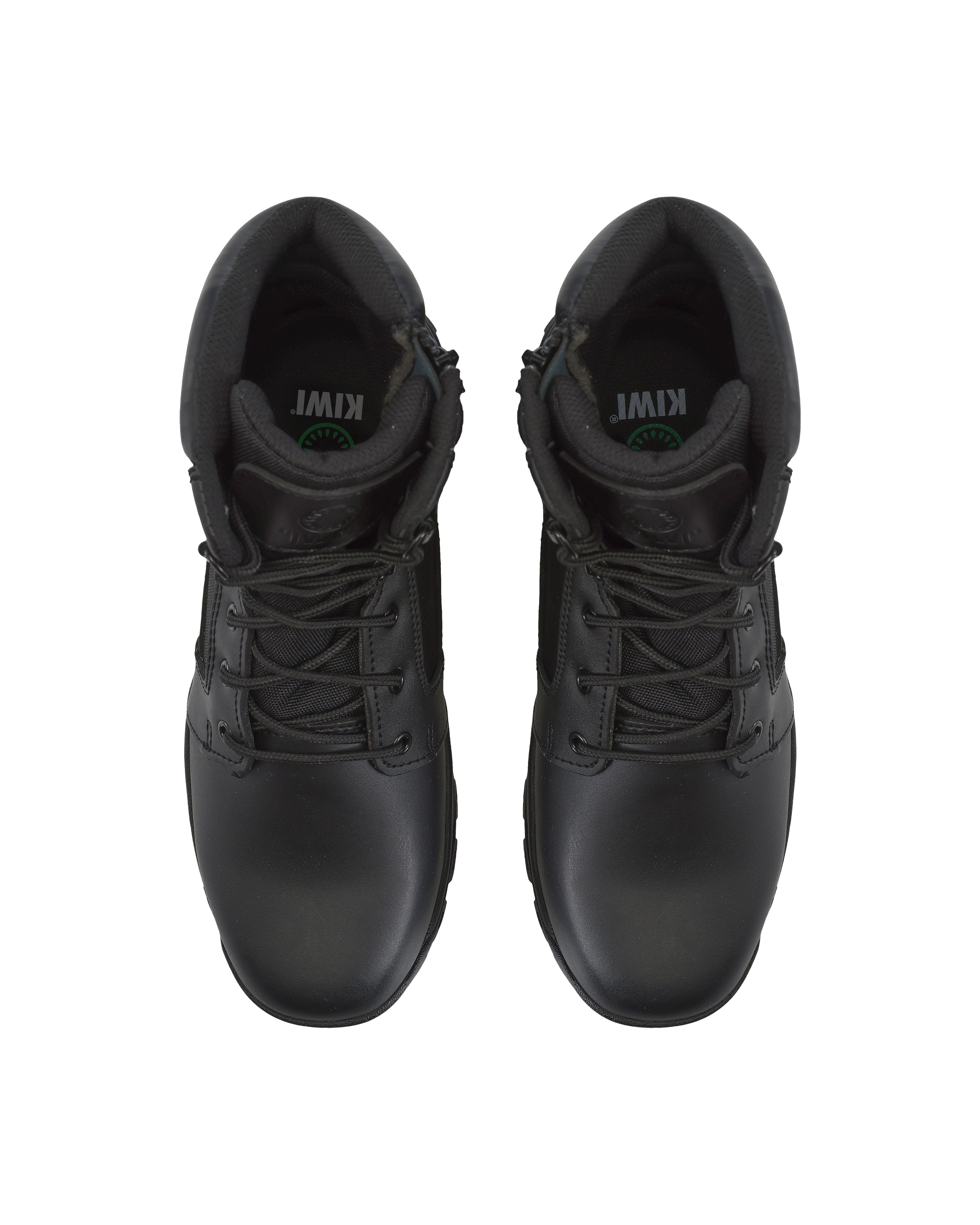 Kiwi Rugged Black Action Leather 7" Zipped Water Resistant Tactical Boots [62300]