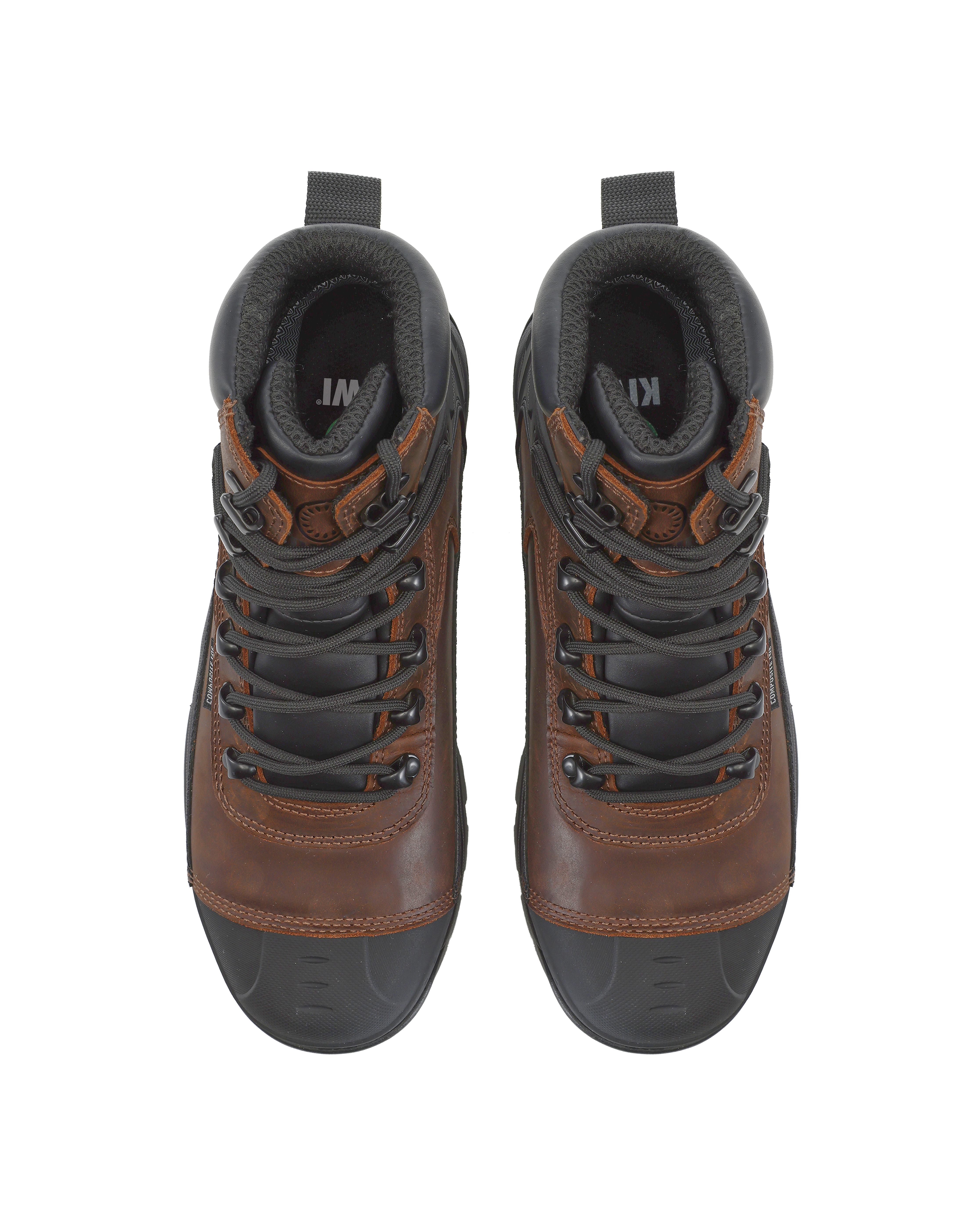 Kiwi ProGuard Brown Crazy Horse Leather Mid-Cut 6" Composite Toe Zipped Waterproof Tactical Boots [69200]