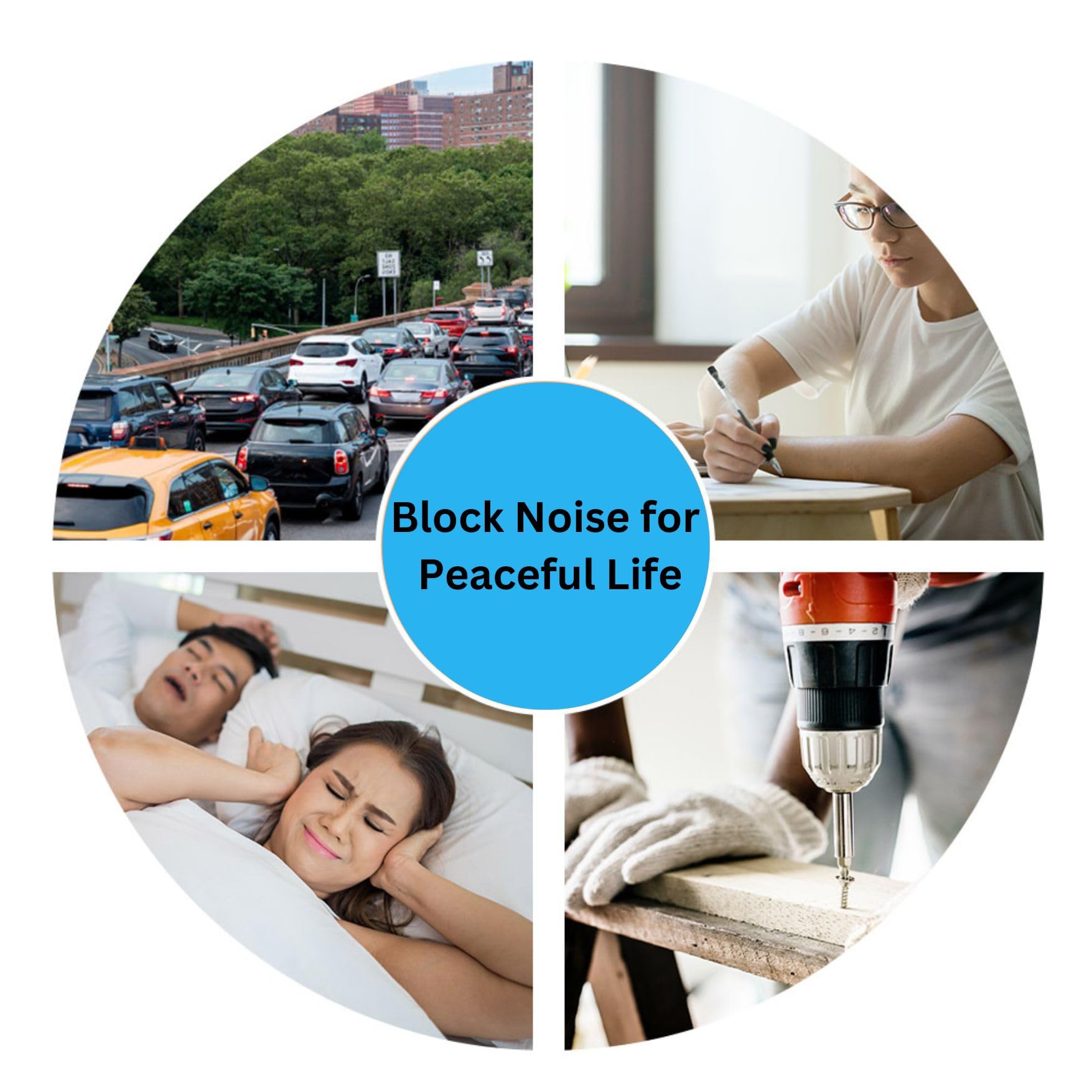 Foam Ear Plugs Dispenser Wall Mount - Bulk Ear Plugs 500 Pair Refillable Station - Foam Hearing Protection Ear Plugs Refill Sound Blocking High Decibel Industrial Safety Disposable Ear Plugs Bulk