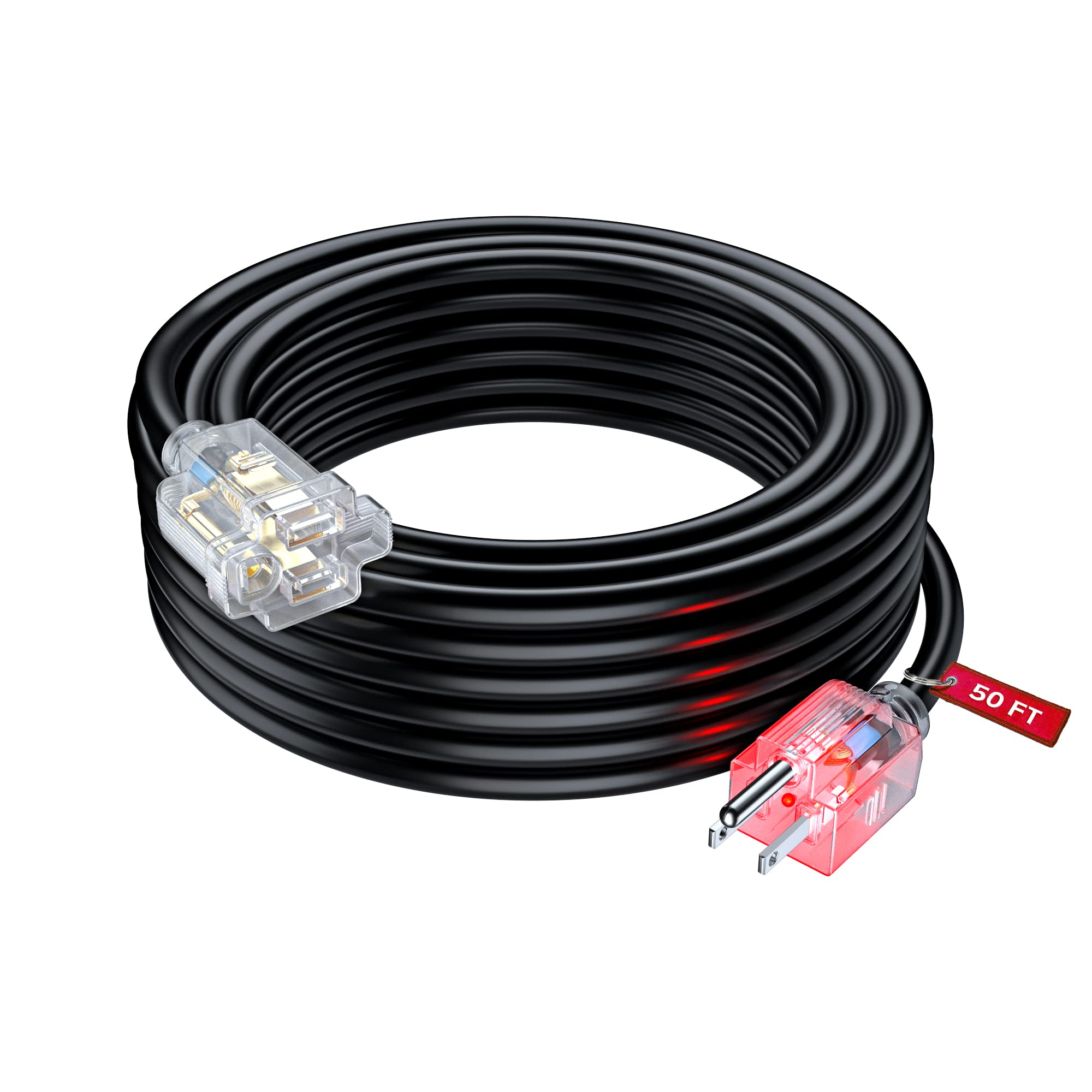 Maximm Extension Cord 10 Ft Blue Power Cords Indoor 16 Gauge Wire SJTW Heavy Duty ETL Listed (10Ft, Blue)