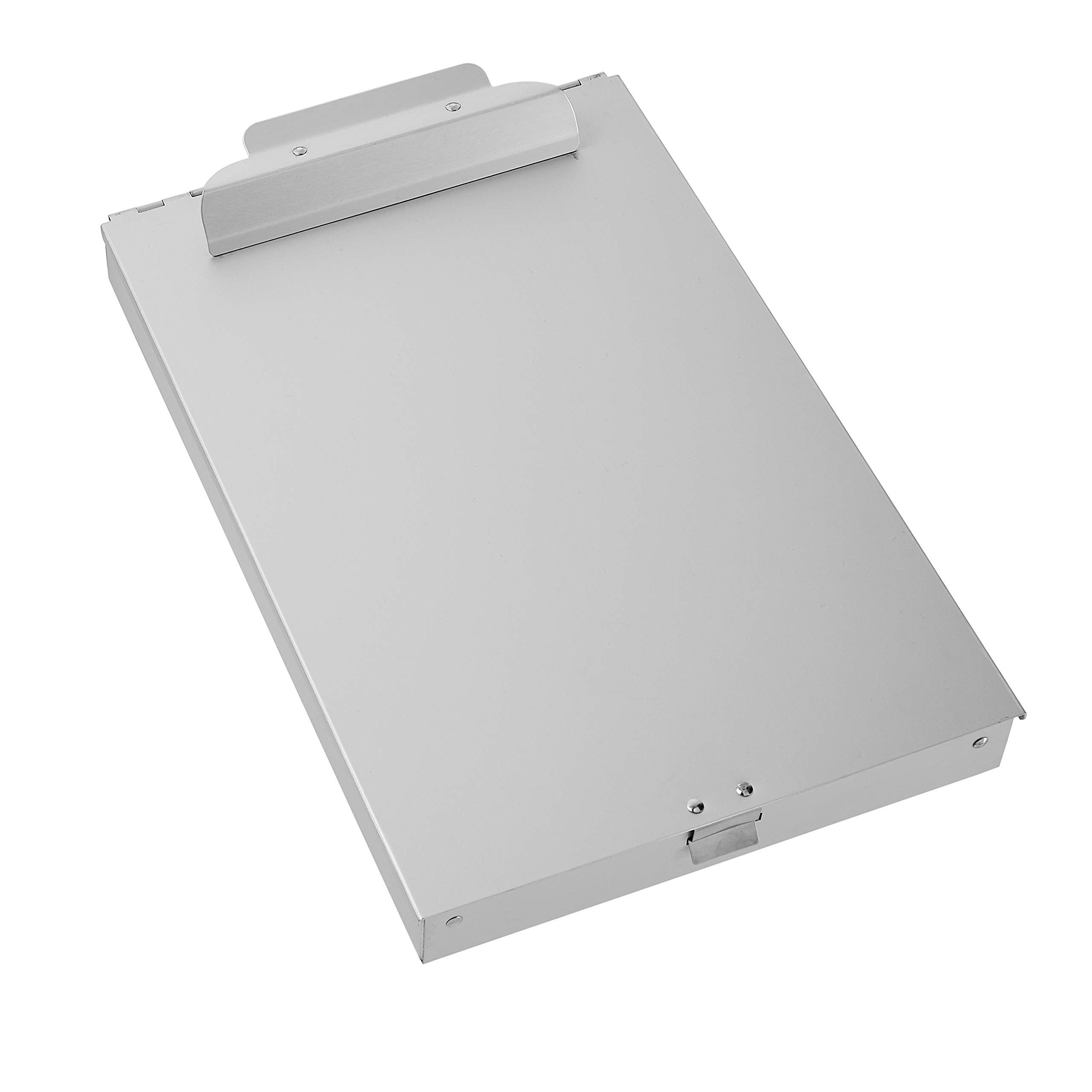Metal Clipboard with 2 Compartments and Interior 250 Sheet Paper Storage, 14.09 x 9.21 x 2.6 inches, letter size, Silver