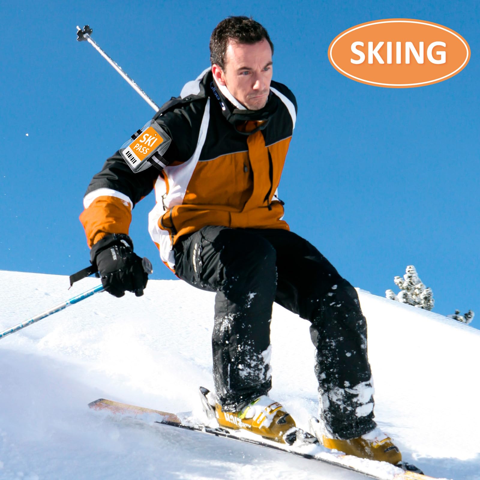 Epakh 30 Pcs Arm Badge Holder Armband ID Card Holder with Hook and Loop Fastener Clear Plastic Name Tag Badge Holder, Universal Size (Blue,Reflective Strips)